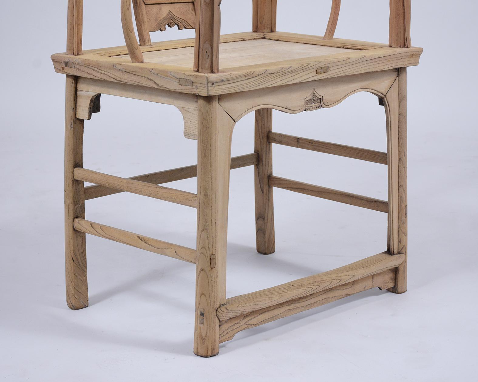 Wood Pair of Horseshoe Chairs
