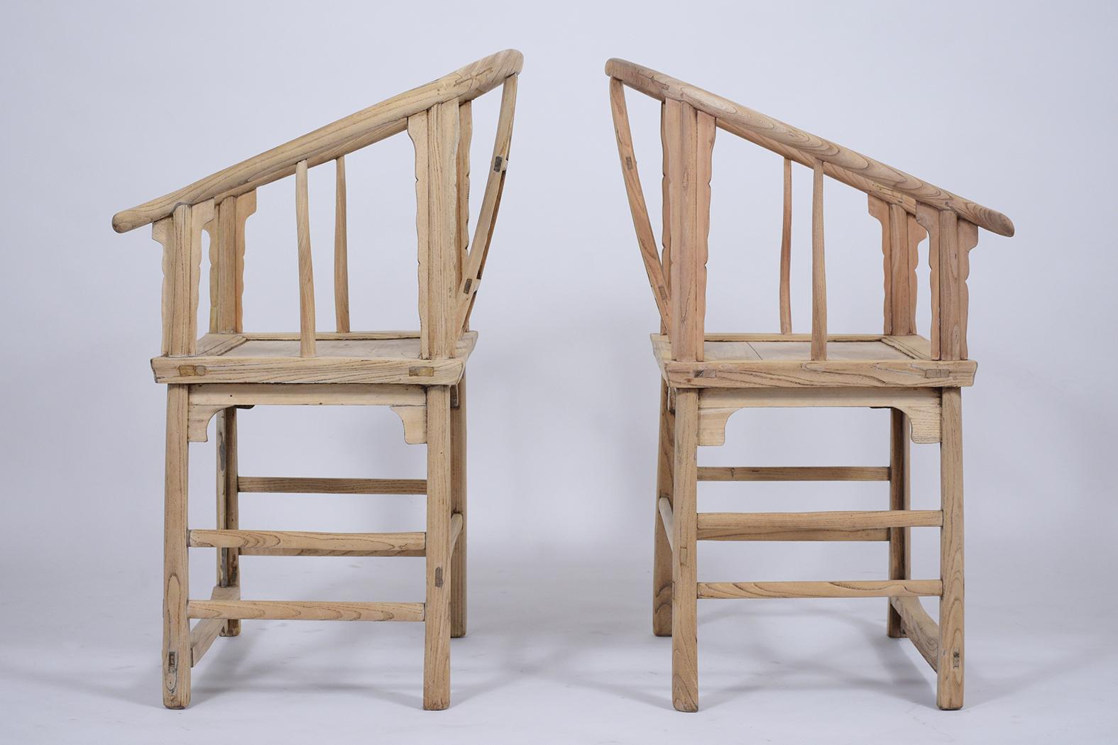 Pair of Horseshoe Chairs 1