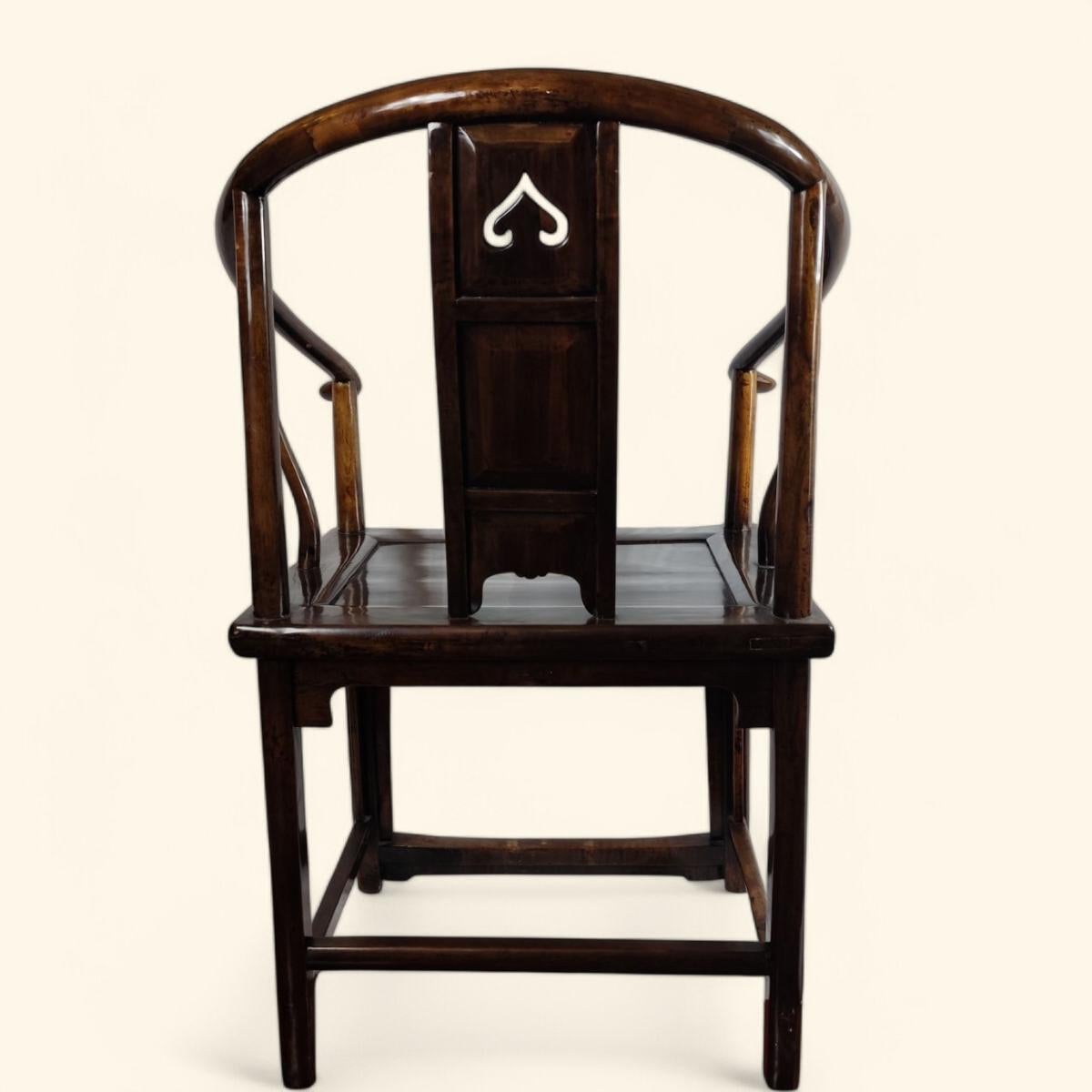 Paar Hufeisen-Sessel aus Catalpa-Holz (梓木), China, Qing-Dynastie im Angebot 4