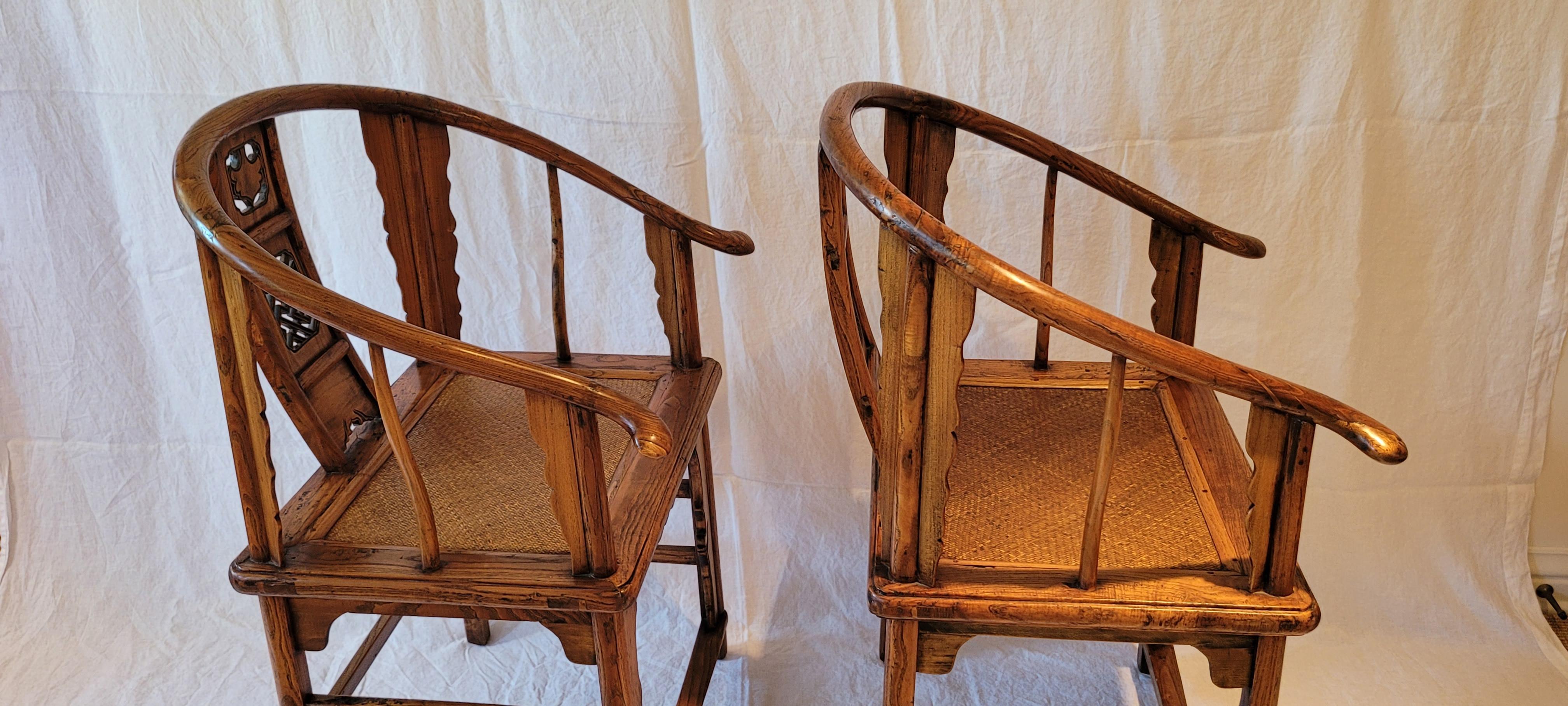 Pair of Horseshoe Back Chairs - mid 19th Century For Sale 5