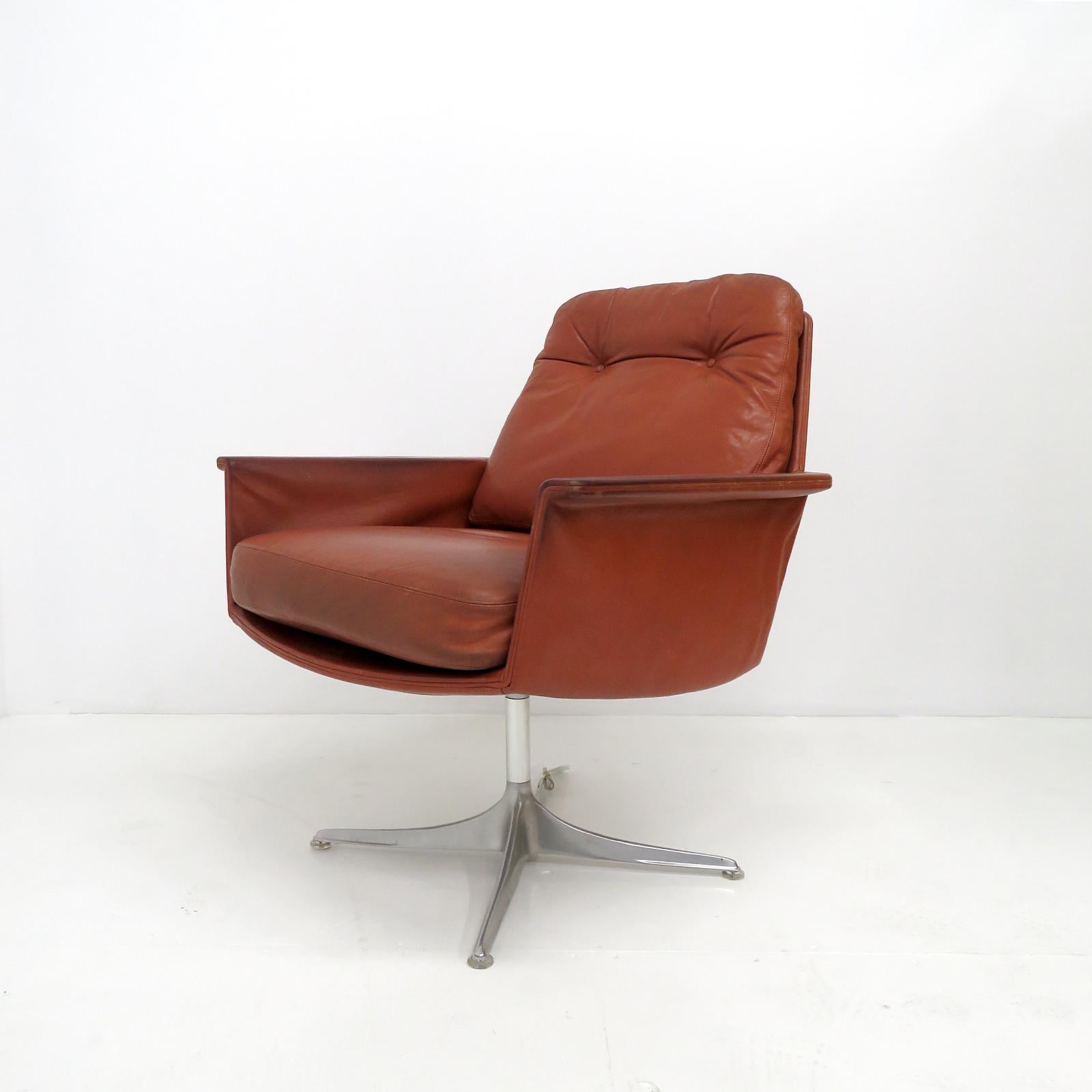 Paar Horst Brüning Sedia Lounge Chairs für Kill International, 1960er Jahre (Deutsch) im Angebot