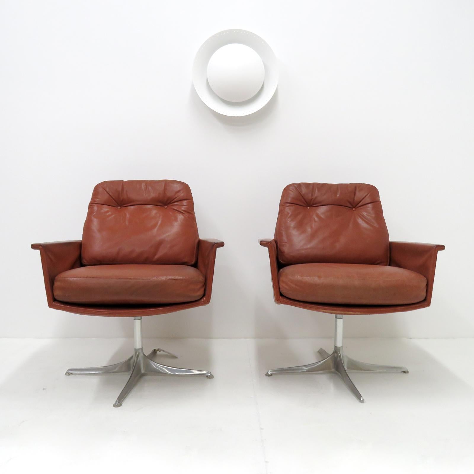 Pair of Horst Brüning Sedia Lounge Chairs for Kill International, 1960s For Sale 1