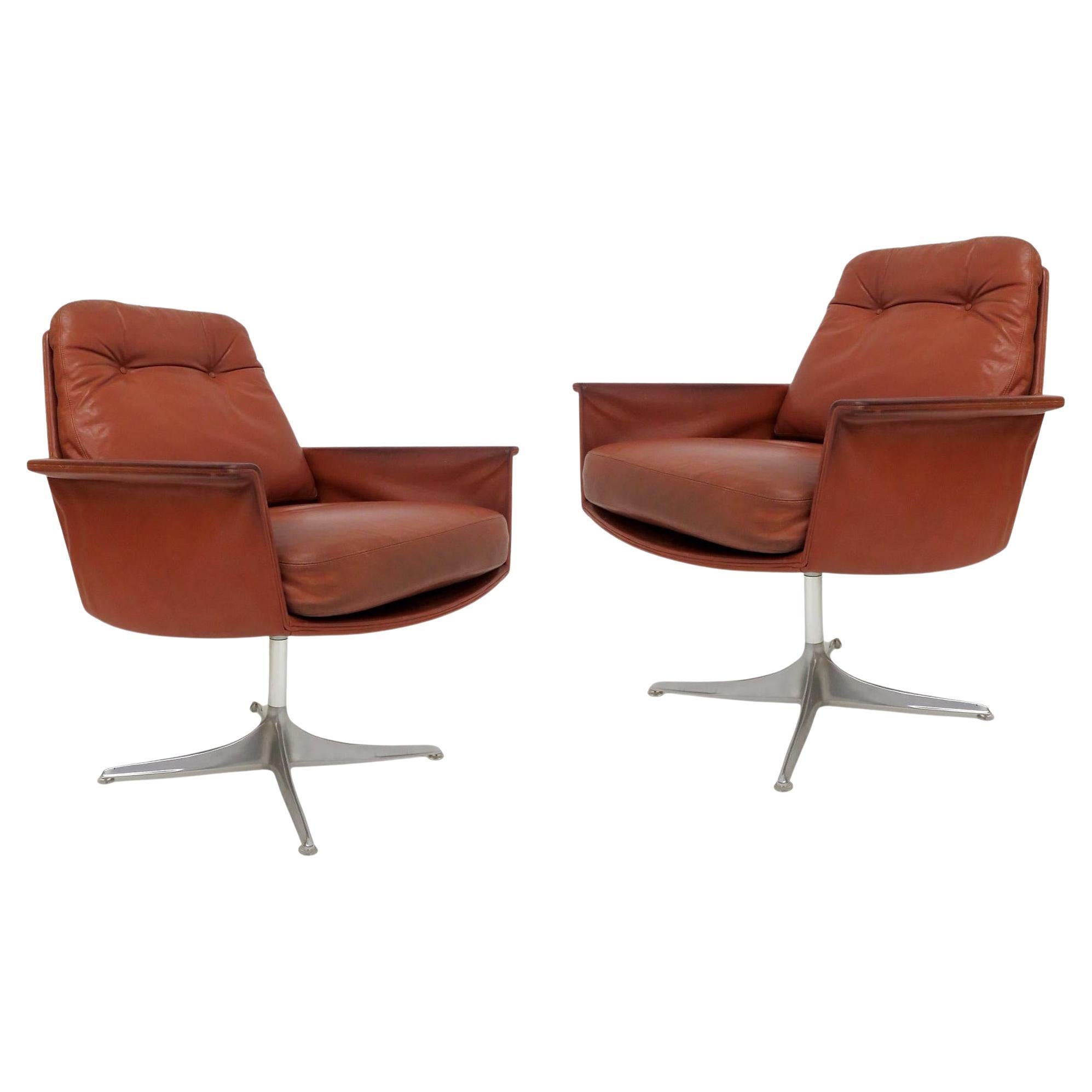 Paar Horst Brüning Sedia Lounge Chairs für Kill International, 1960er Jahre