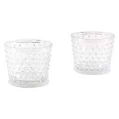 Paire de pots ou vases en verre « Hortus » de Josef Frank