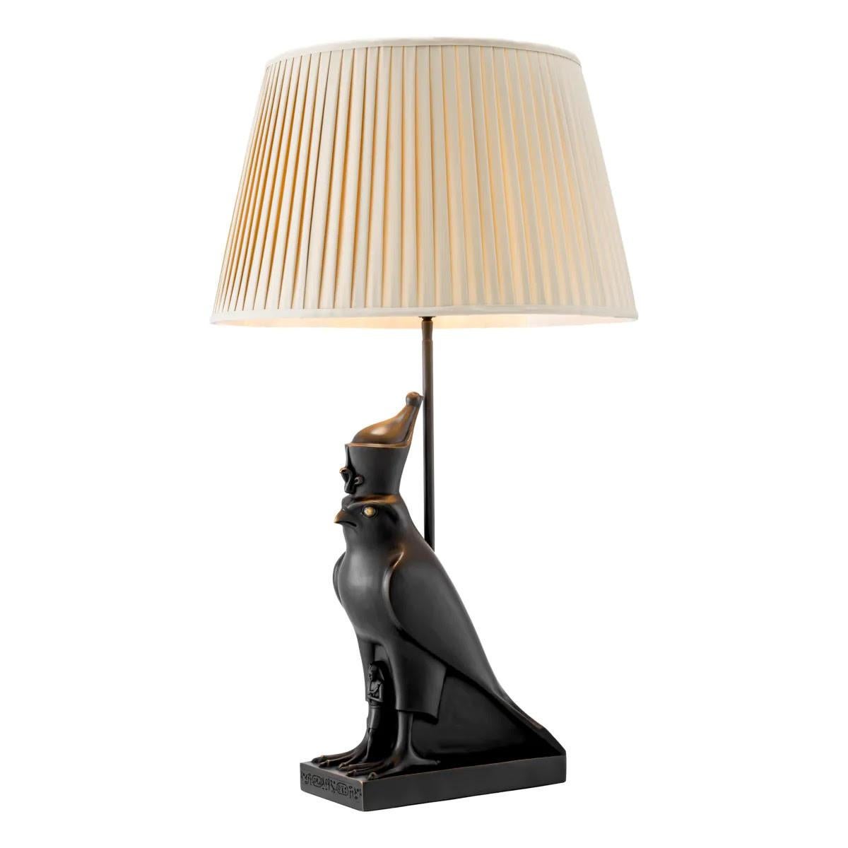 Moderne Paire de lampes de table Horus Modèle, bronze patiné. en vente