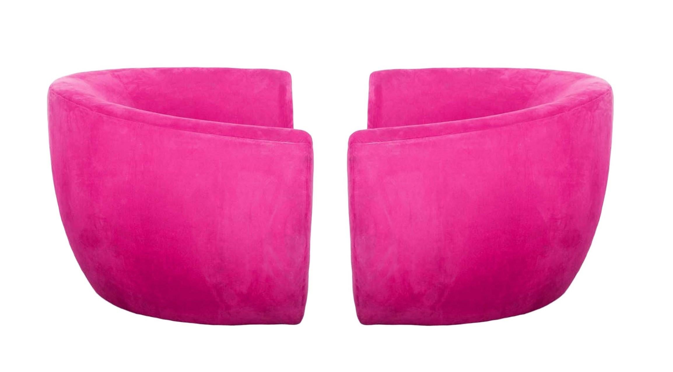 bright pink chairs