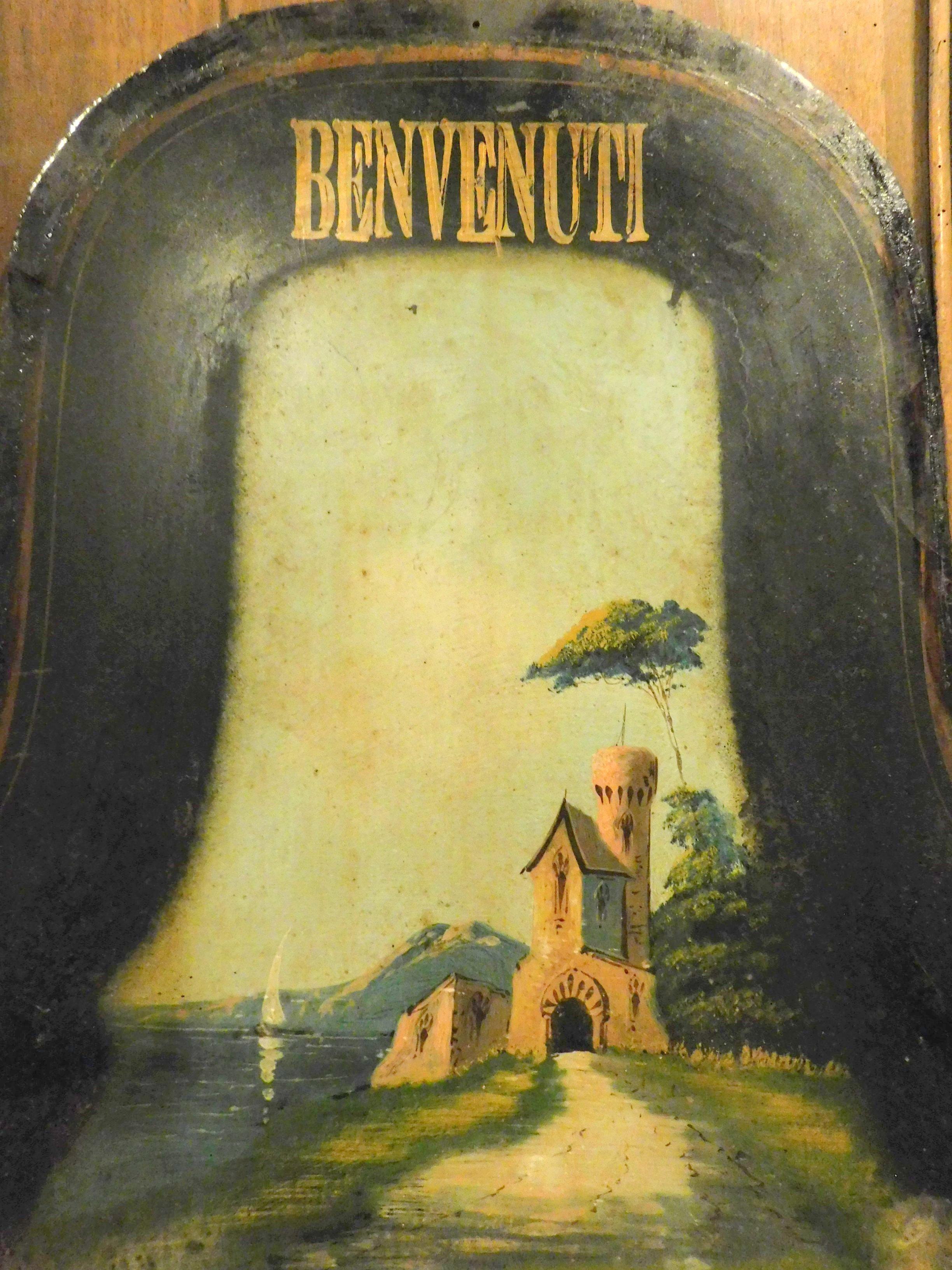 Paire d'enseignes d'hôtel et de taverne, panneau de signalisation, vintage des années 1900, Italie Bon état - En vente à Cuneo, Italy (CN)
