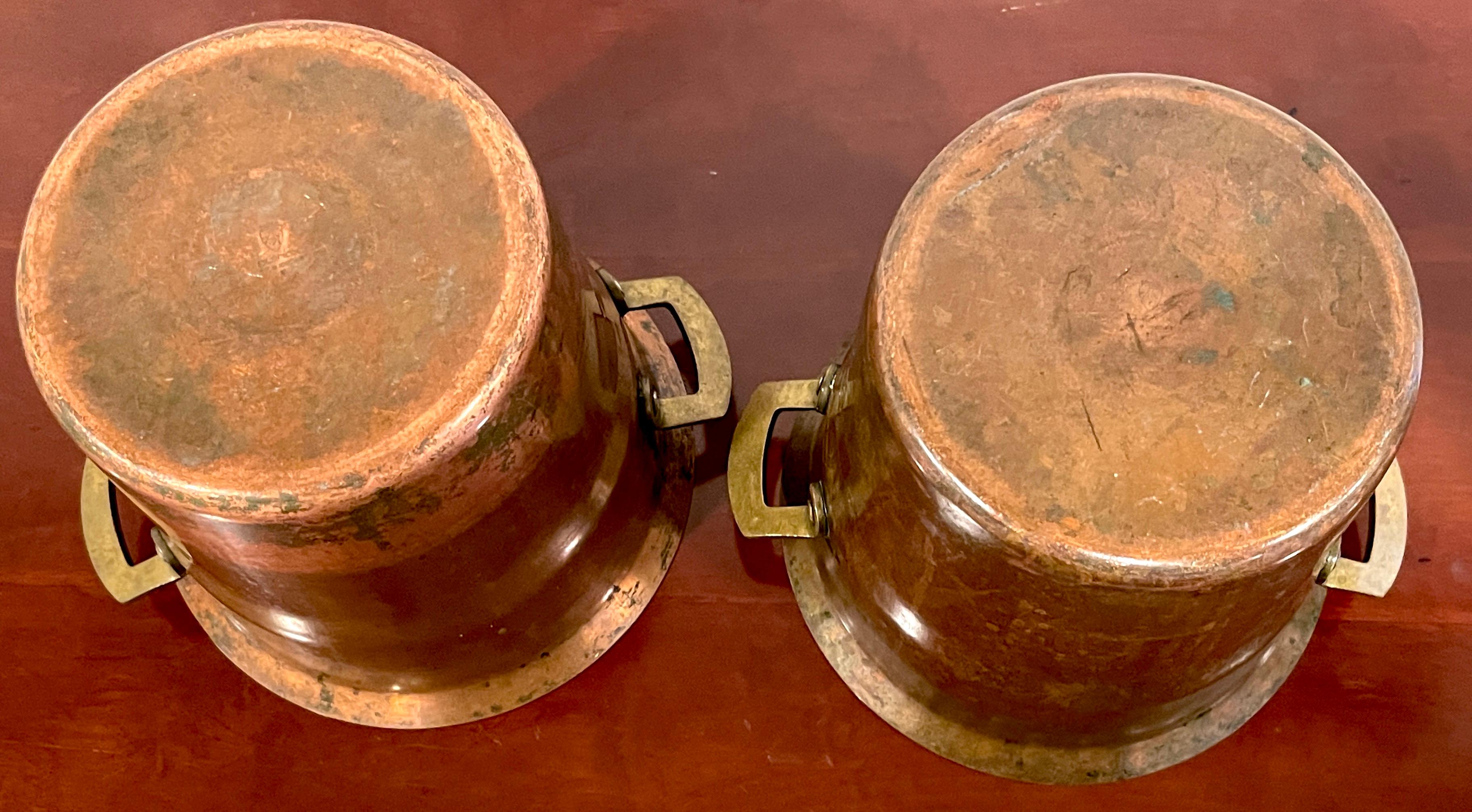 Pair of Hotel Copper & Steel Champagne Buckets & Stands, by Spring Culinox 5