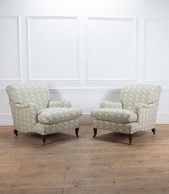 Pair of Howard and Sons Harley Armchairs
