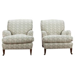 Pair of Howard and Sons Harley Armchairs