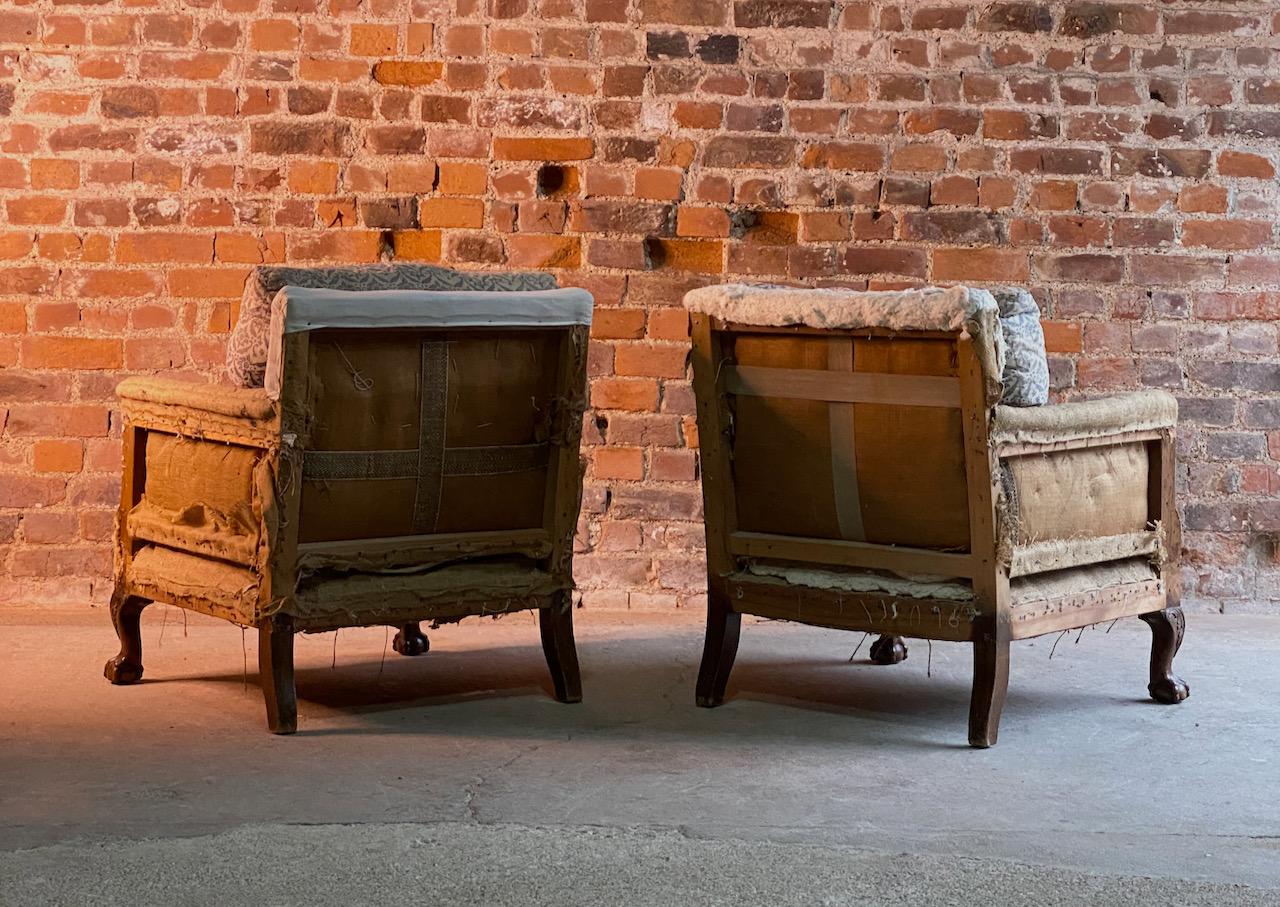 Britannique Paire de fauteuils 