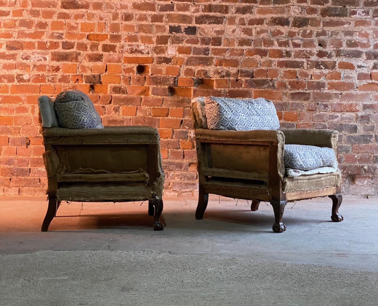 Fin du XIXe siècle Paire de fauteuils 