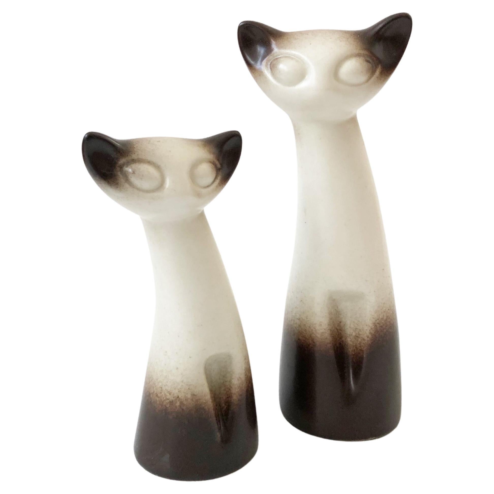 Pair of Howard Pierce Pottery Cats