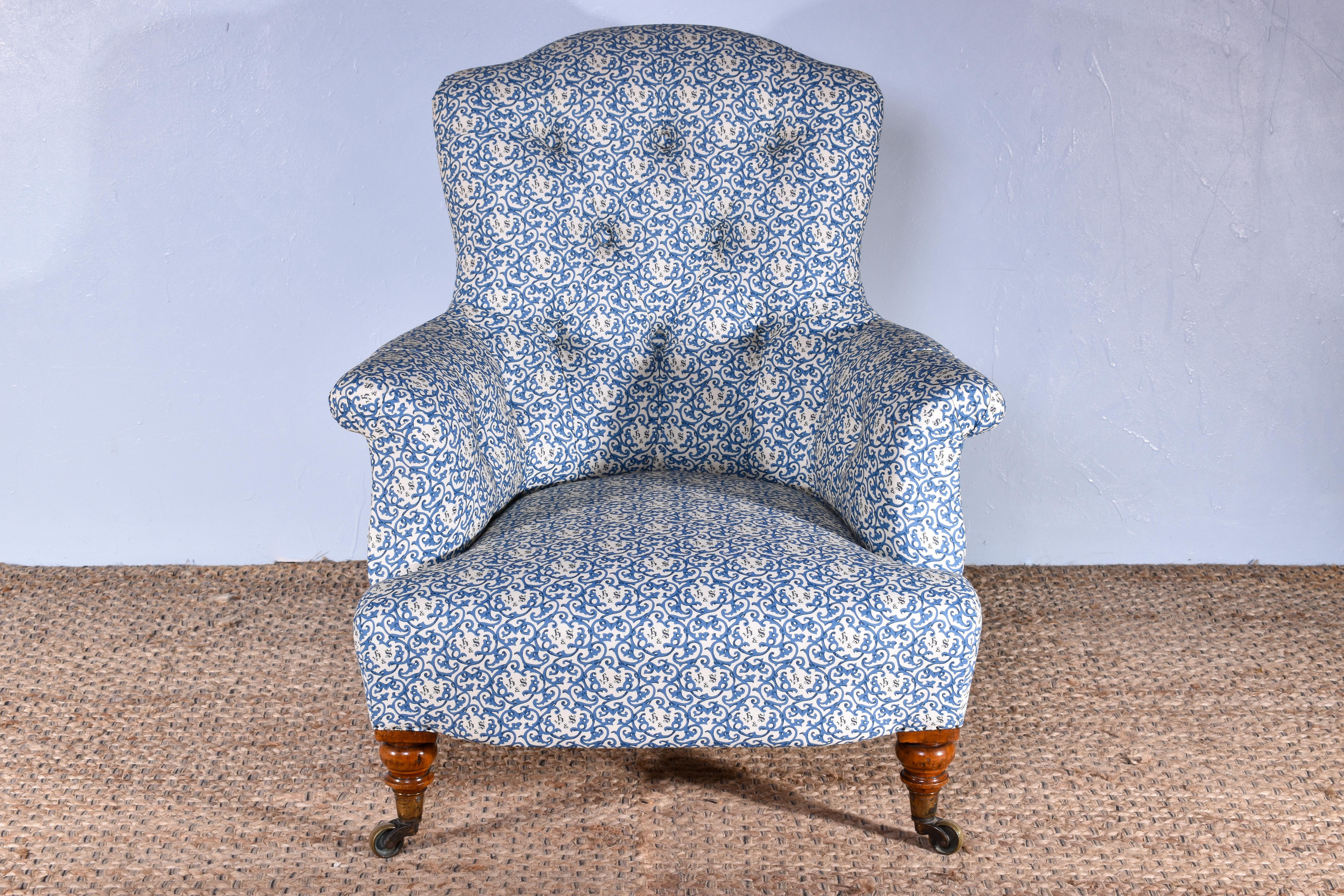 Victorian Pair Of Howard & Sons Armchairs