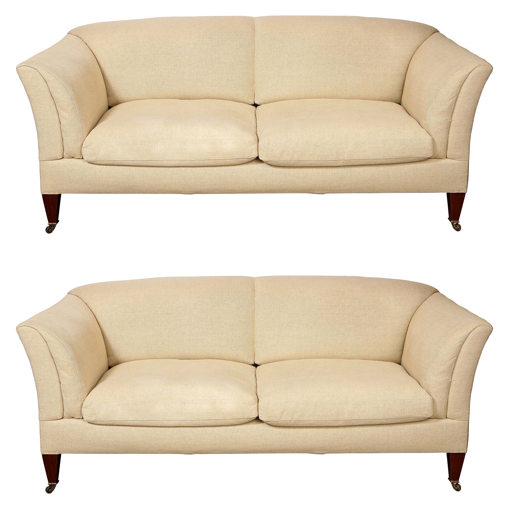 Pair of Howard & Sons Portarlington Sofas For Sale