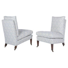Pair of Howard & sons slipper chairs