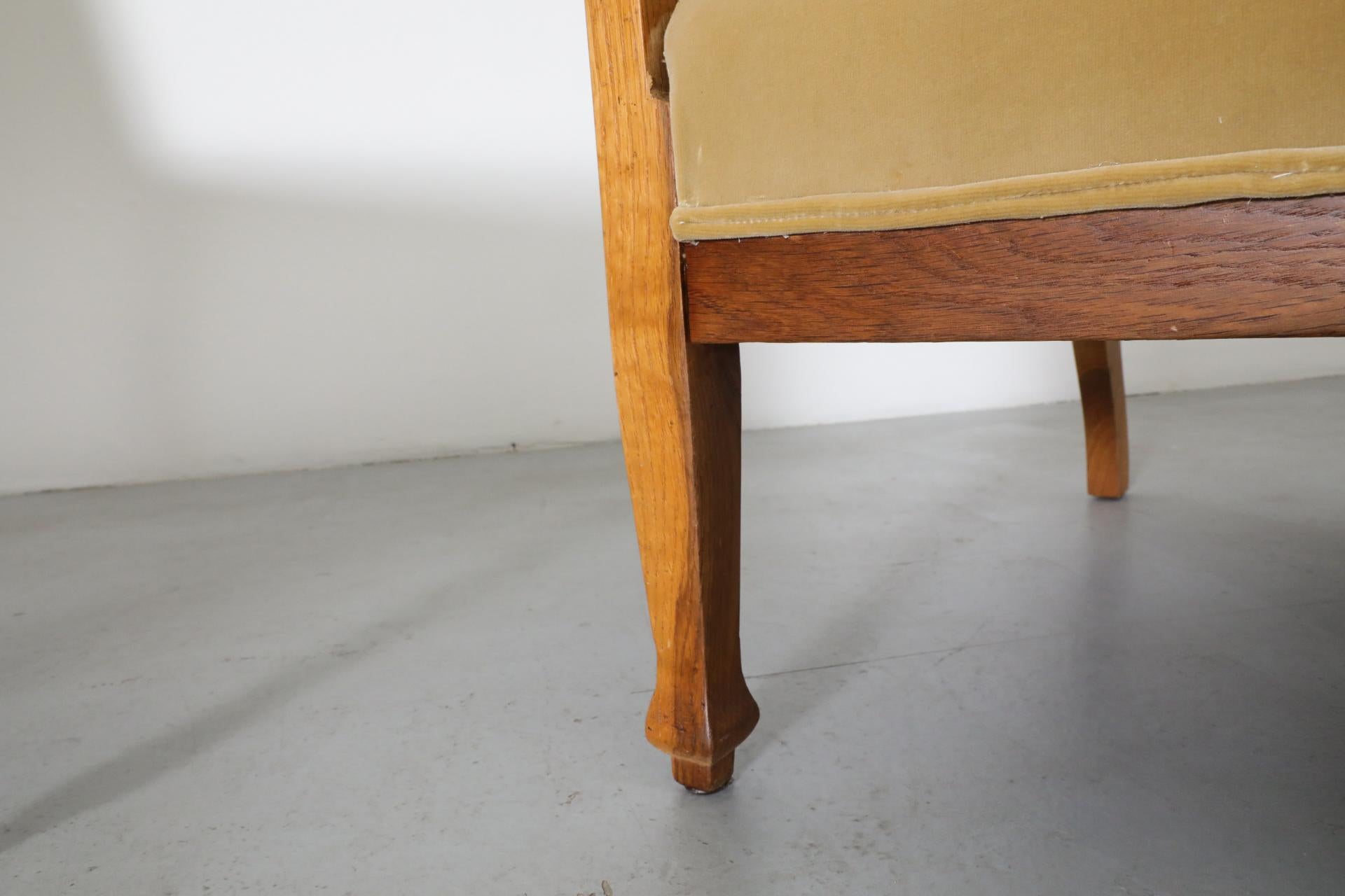 Paar von H.P. Berlage inspirierte Eichenholz Amsterdam School / Art Deco-Sessel 5