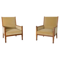 Coppia di H. & A. Poltrone in Oak ispirate alla Scuola di Amsterdam / Art Deco di Berlage