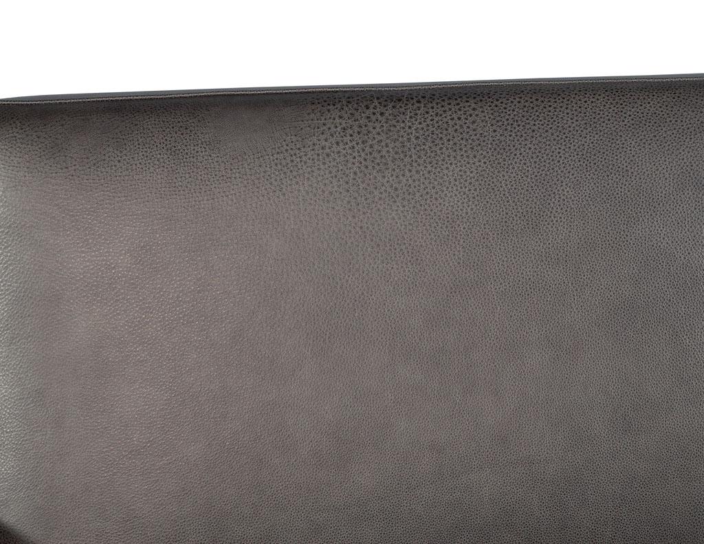 Pair of Hudson Ralph Lauren Inspired Leather Loveseat Sofas 2