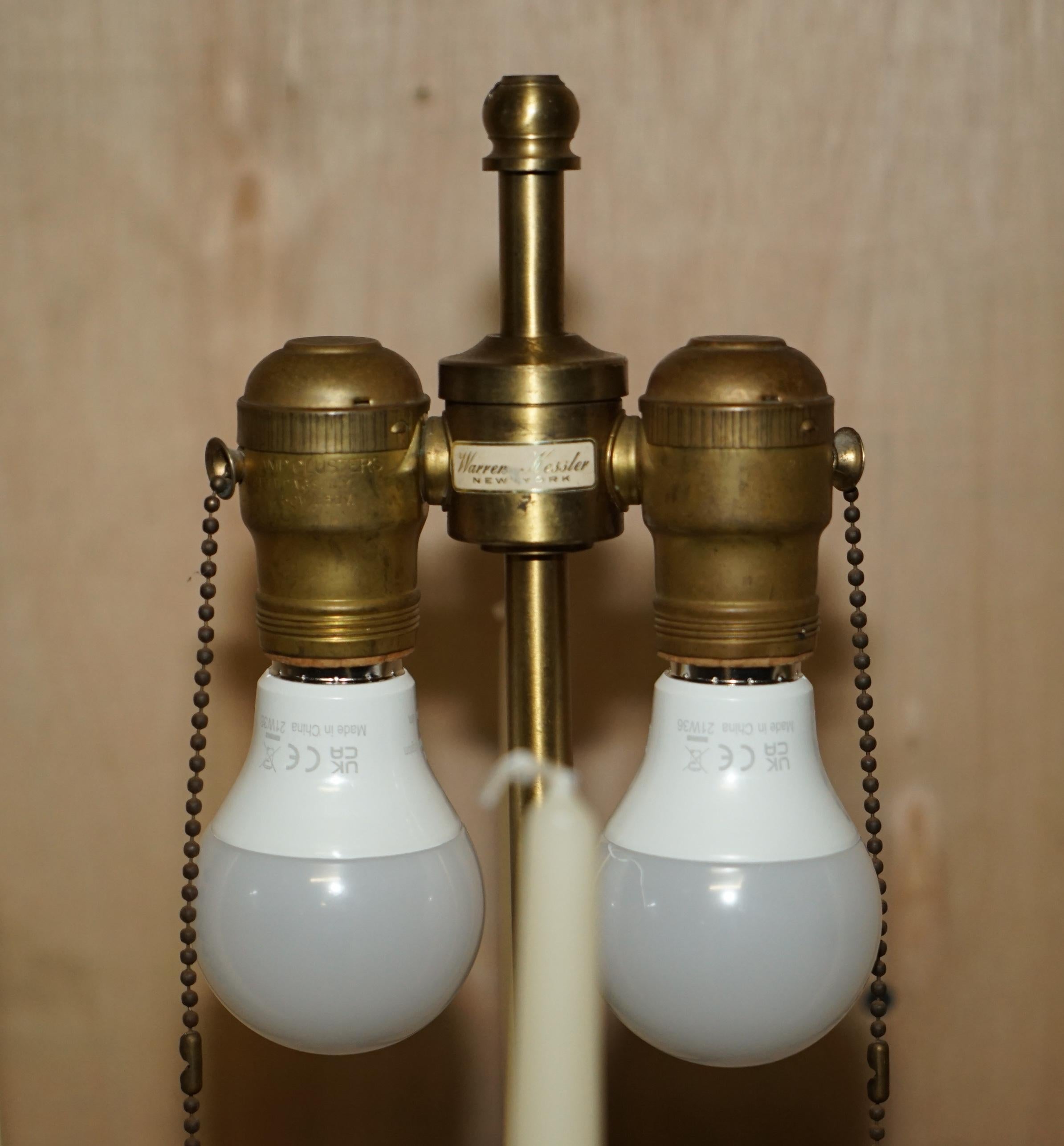 Pair of Huge Warren Kessler New York 4 Branch Candelabra Table Lamps For Sale 5