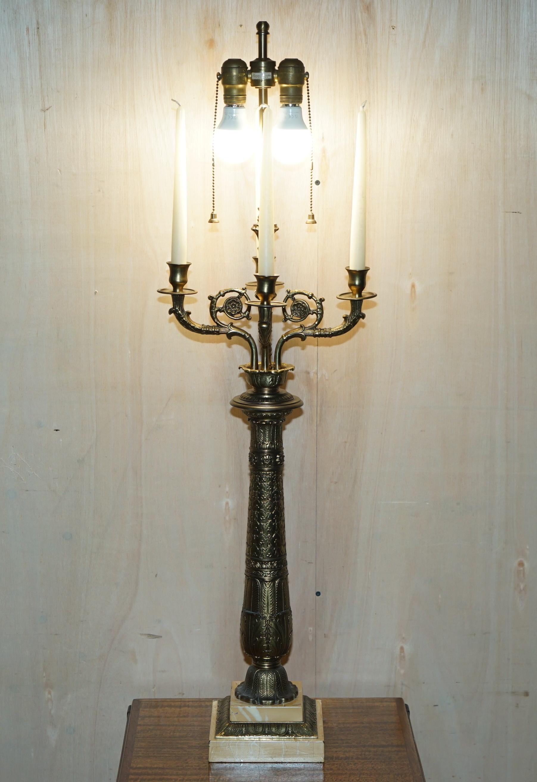 tall bronze lamp