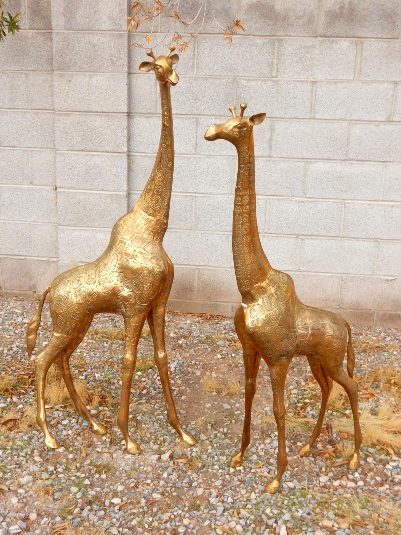 brass giraffe 4 feet tall