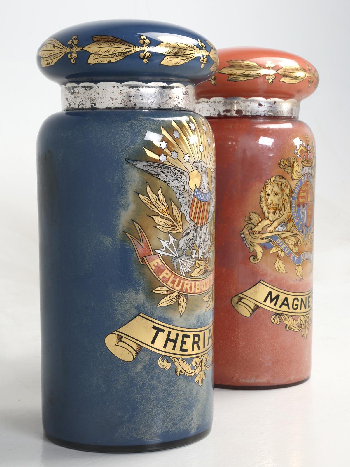 old chemist display bottles