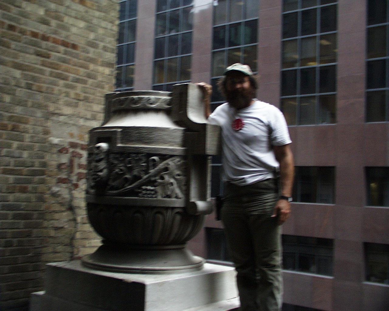 1927 Pair of Huge Hand Carved Limestone Acroteria Urns from Madison Ave In Good Condition In New York, NY