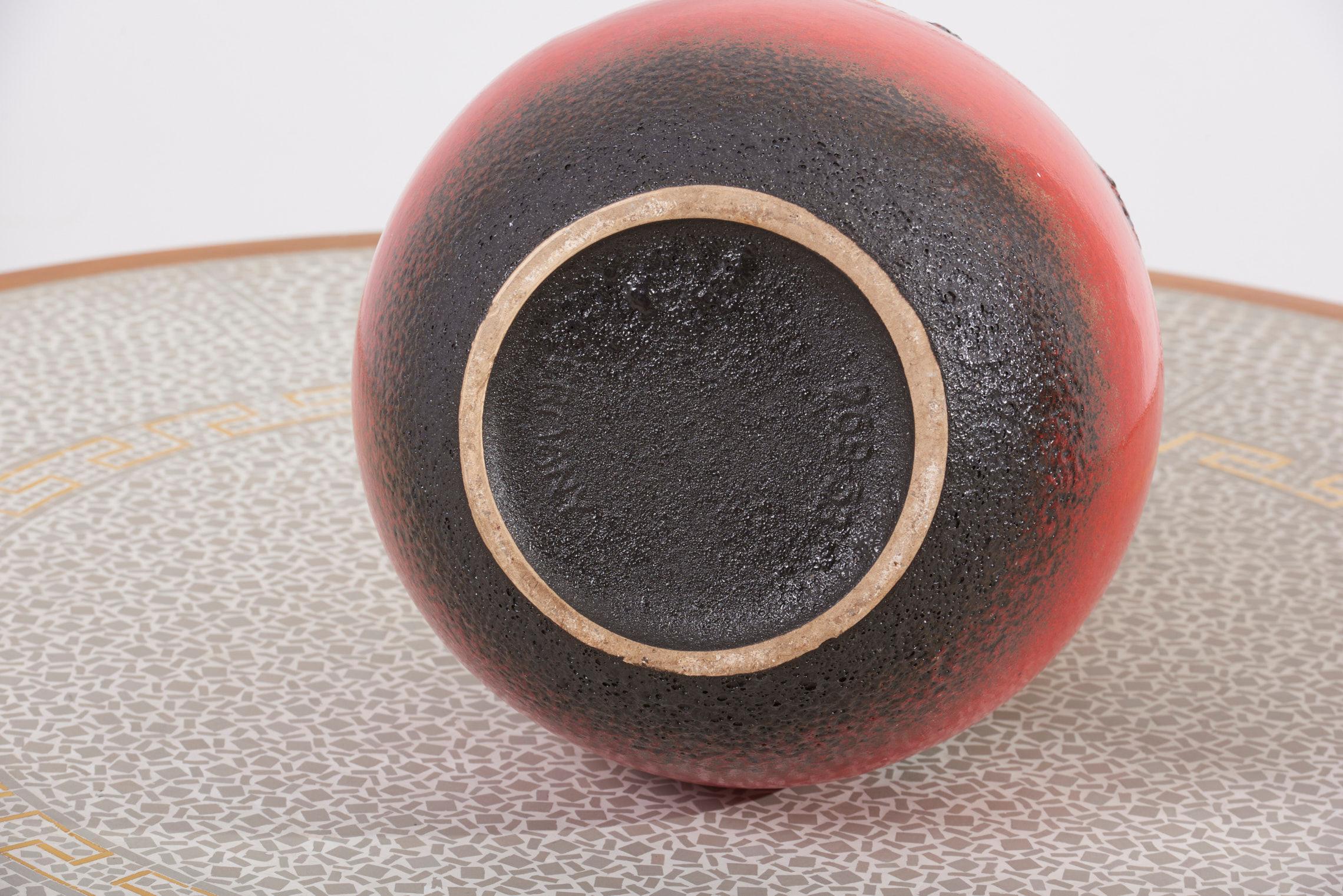 Paire d'énormes vases de sol en céramique de lave:: Allemagne de l'Ouest:: années 1960 3