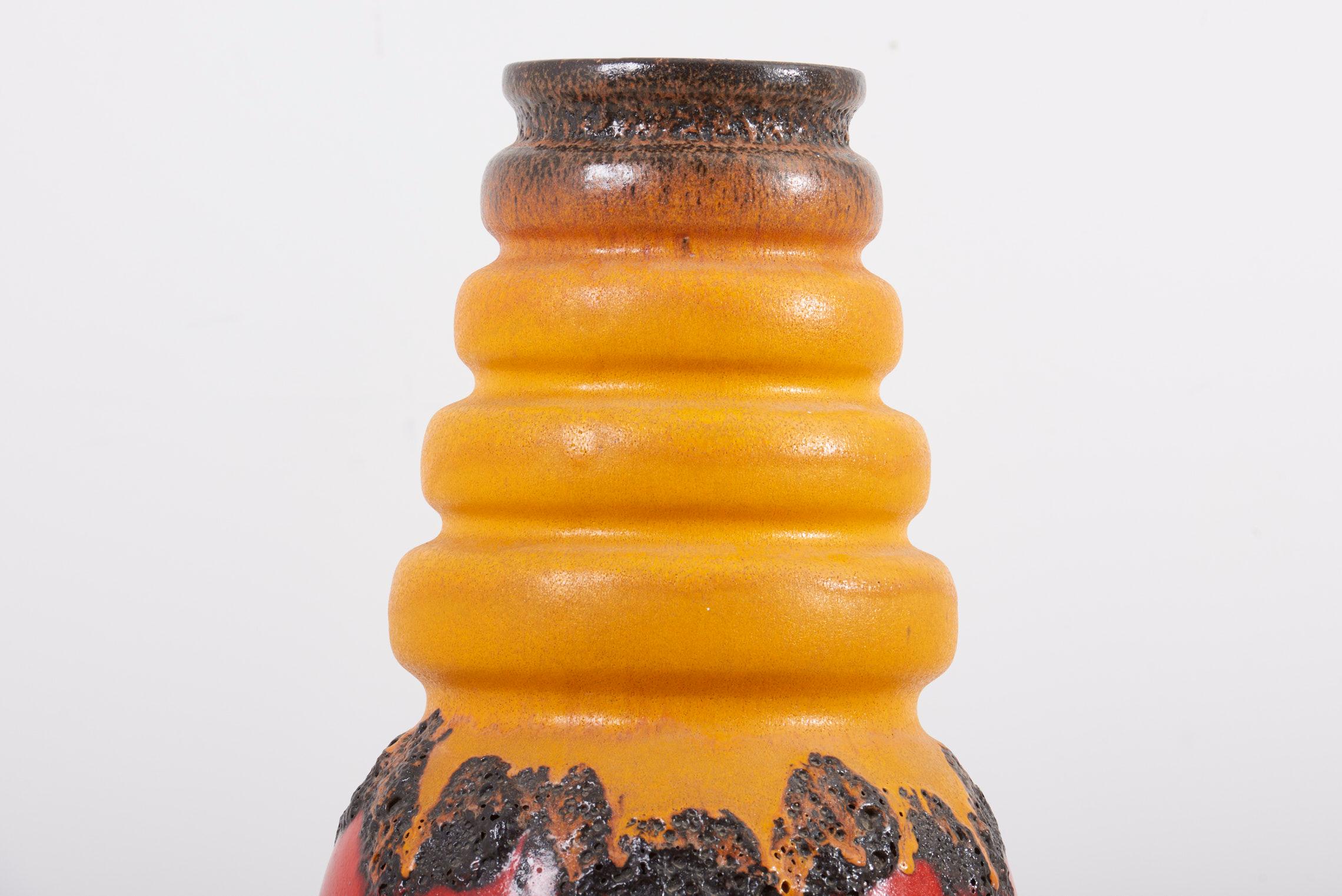 Paire d'énormes vases de sol en céramique de lave:: Allemagne de l'Ouest:: années 1960 7