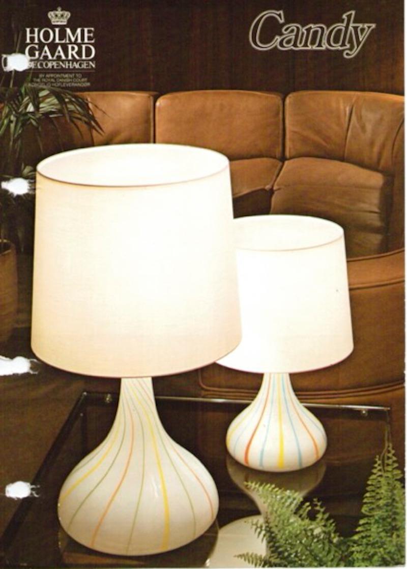 Pair of Huge Glass Table Lamps Model 