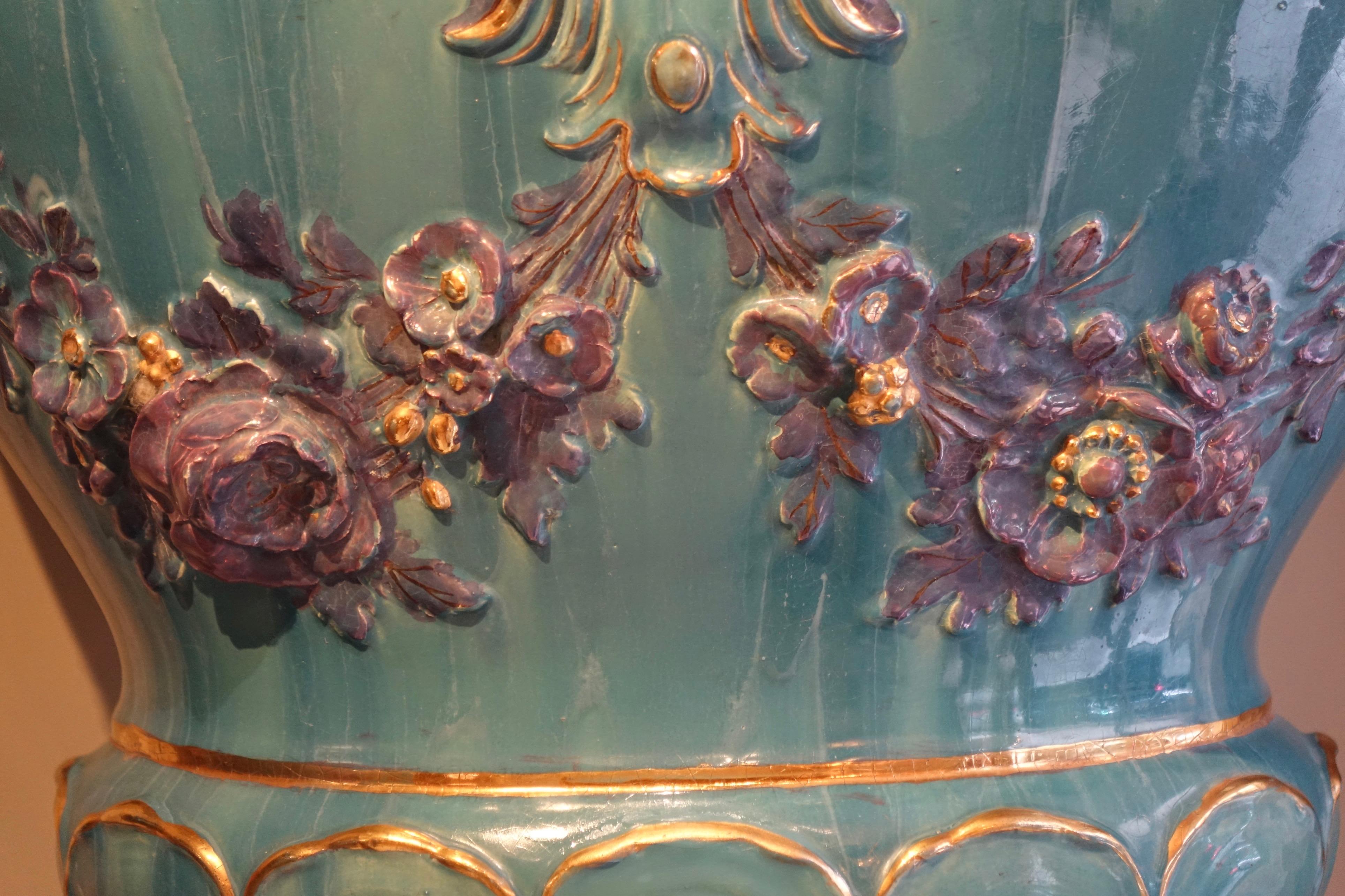  Pair of Huge Medicis Vases , France, circa 1890 For Sale 1