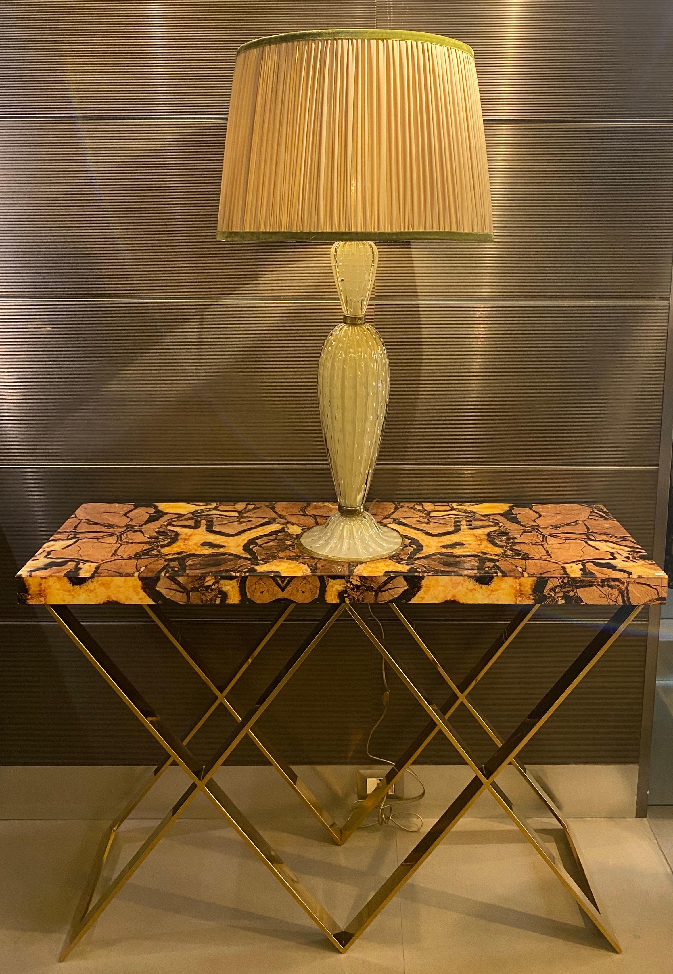 Pair of Huge Mid-Century  Murano Glass Table Lights by Barovier & Toso  1950' In Excellent Condition For Sale In Rome, IT
