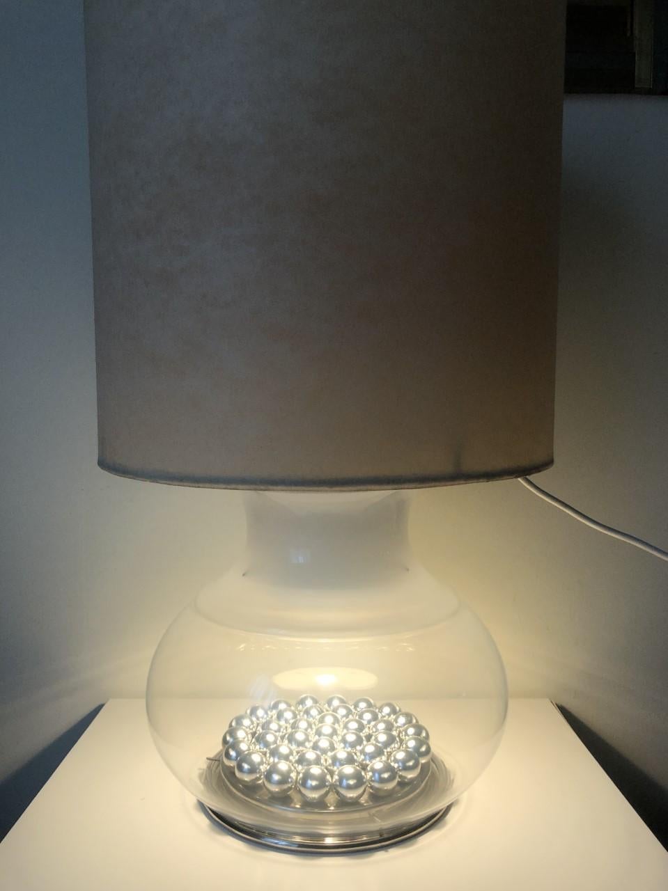 Late 20th Century Pair of Large Mid-Century Italian Murano Table Lamps by Reggiani, 1970s