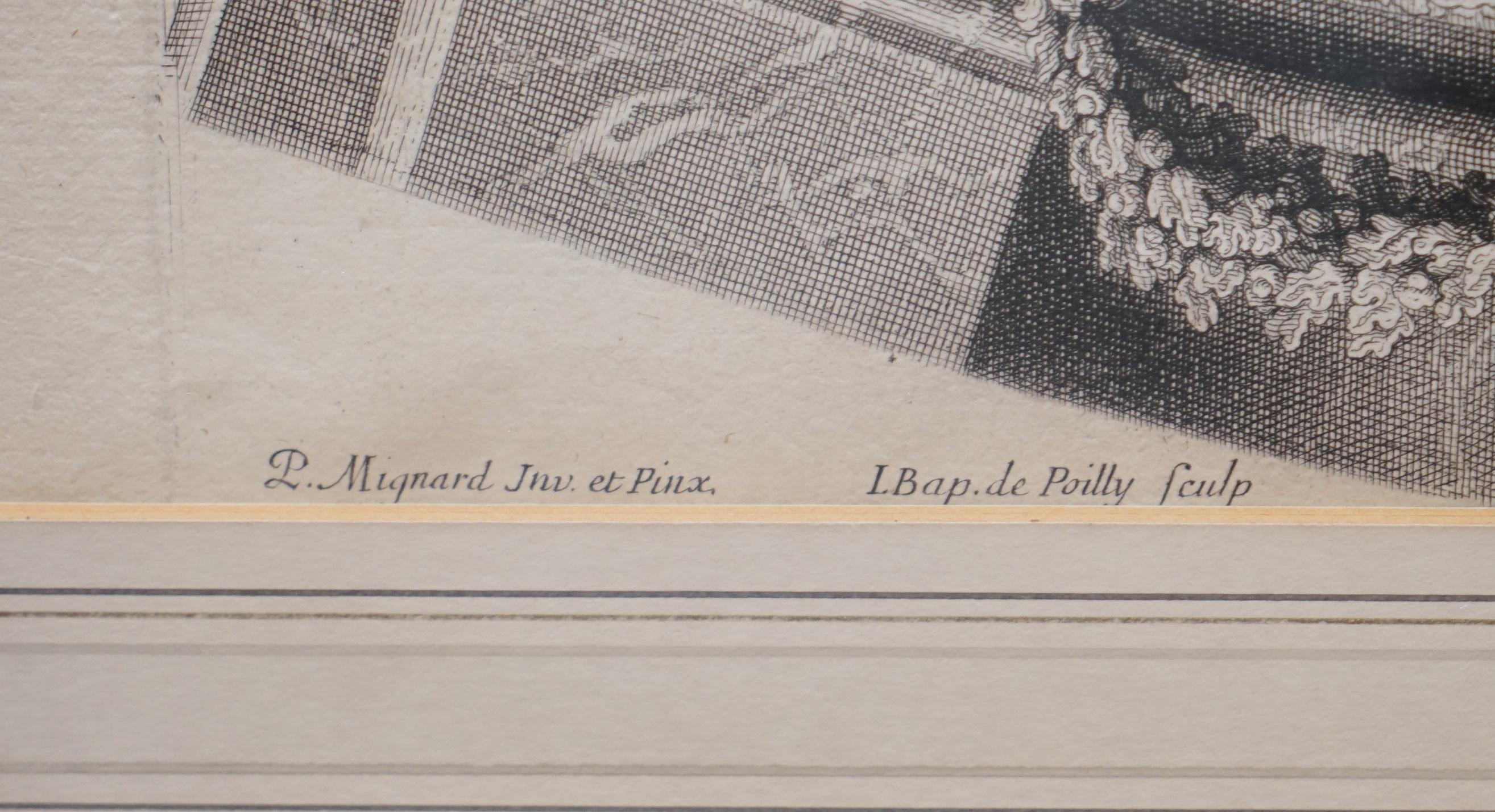 Pair of Huge Original Circa 1660 Pierre Mignard '1612-1695' Copper Plate Prints For Sale 9