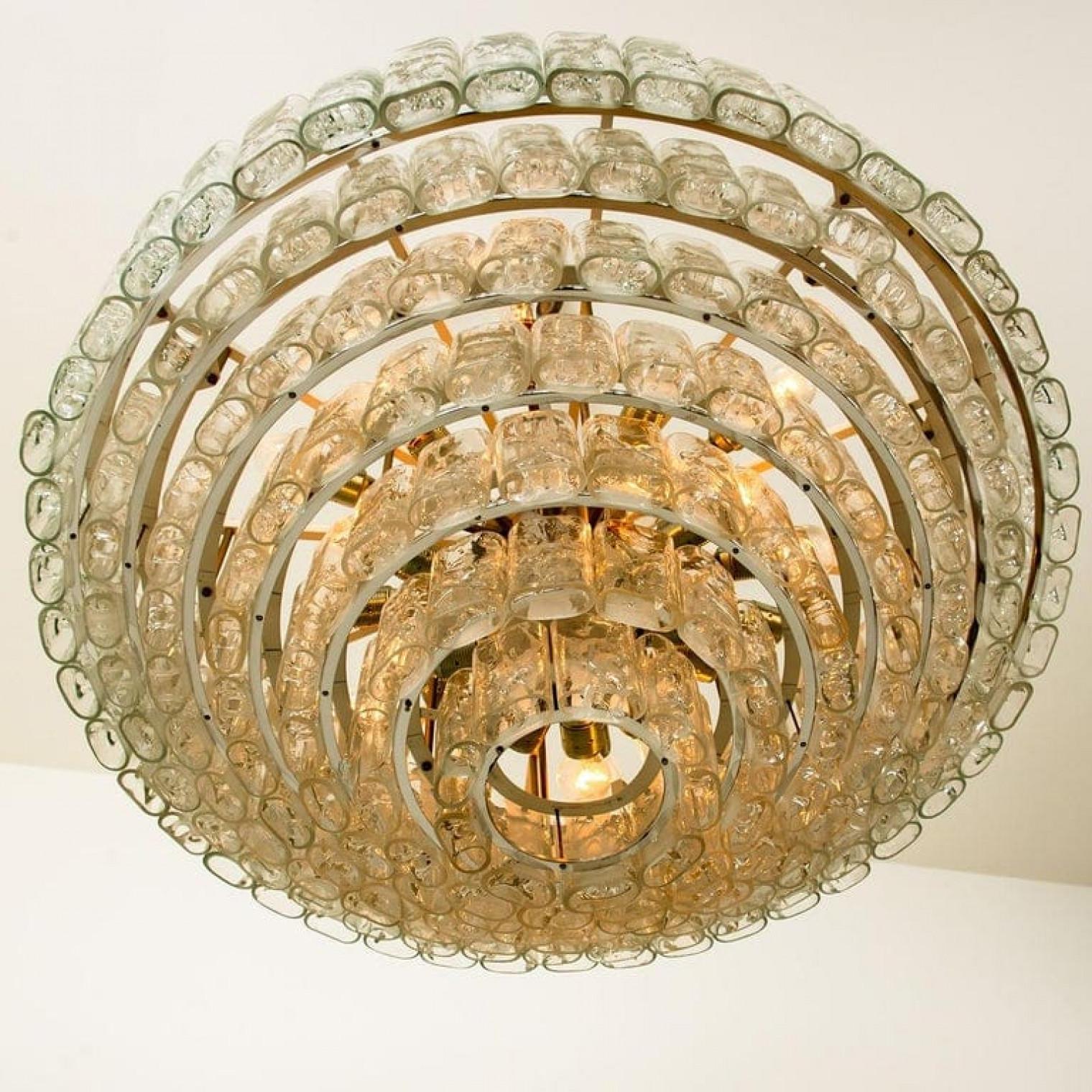 Metallo Coppia di enormi lampade da sala da ballo giganti XXL, anni '70 in vendita