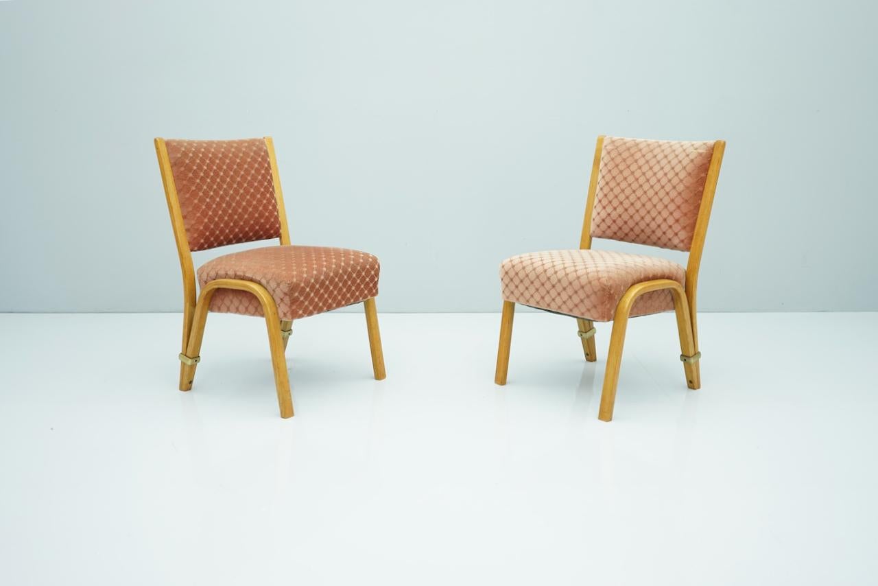 Pair of Hugues Steiner chairs France, 1950s. Good original condition.