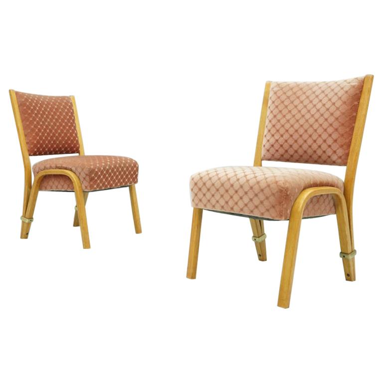 Pair of Hugues Steiner Chairs, France, 1950s For Sale