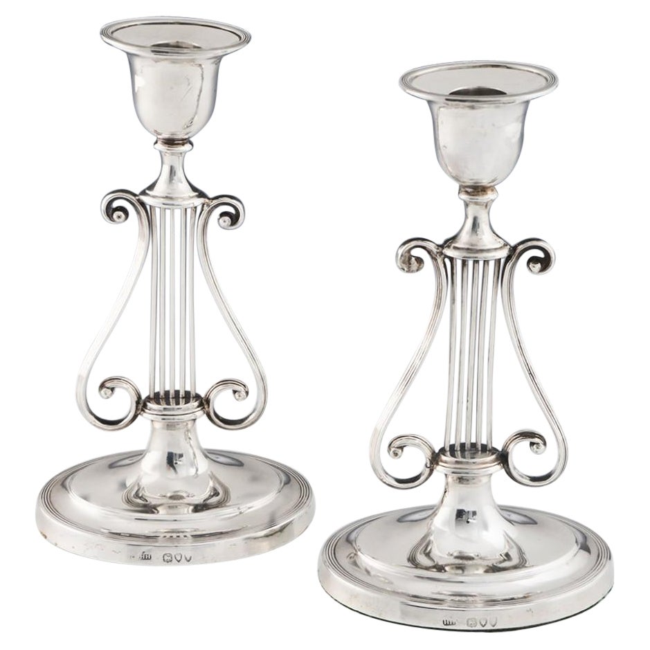 Paire de chandeliers en argent Hukin and Heath Londres, 1894