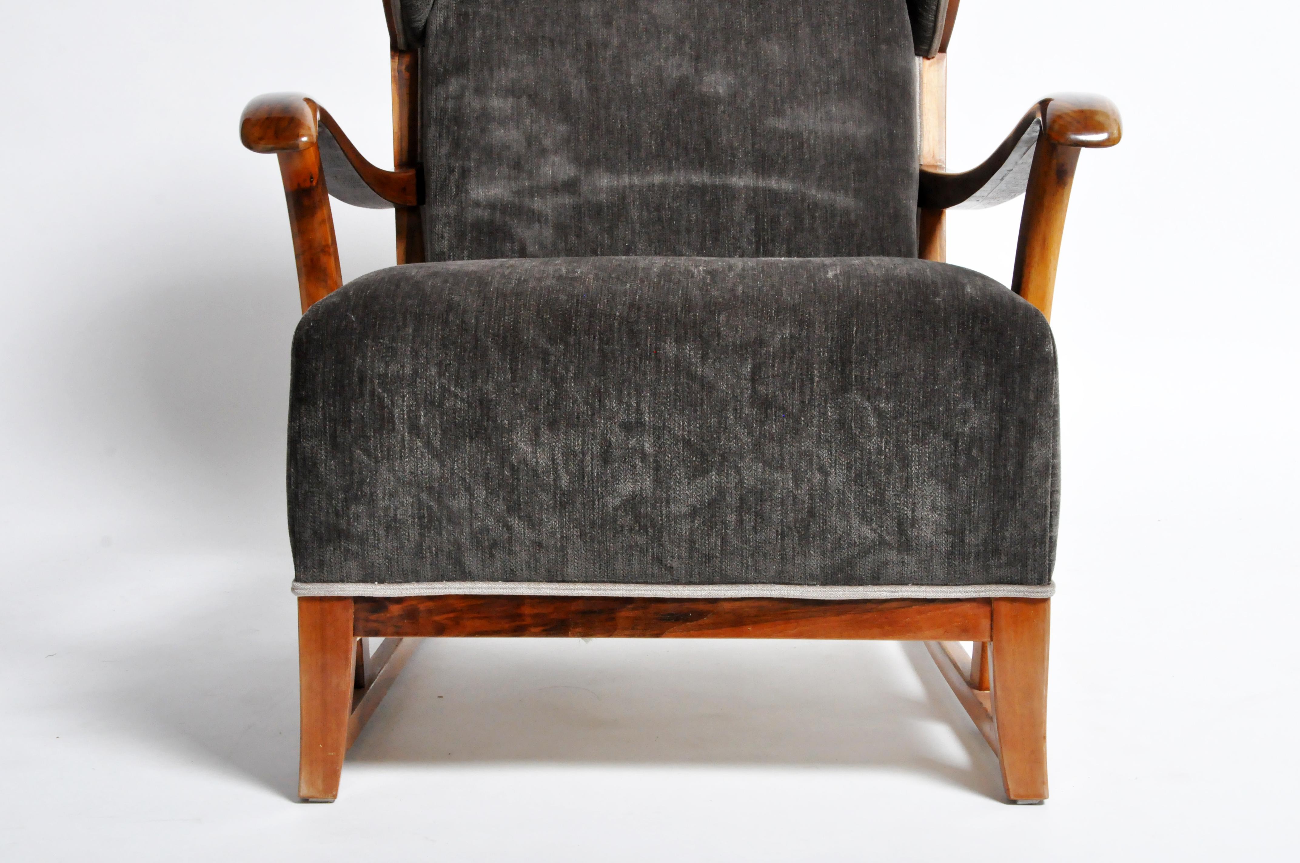 Pair of Hungarian Solid Walnut Armchairs 6