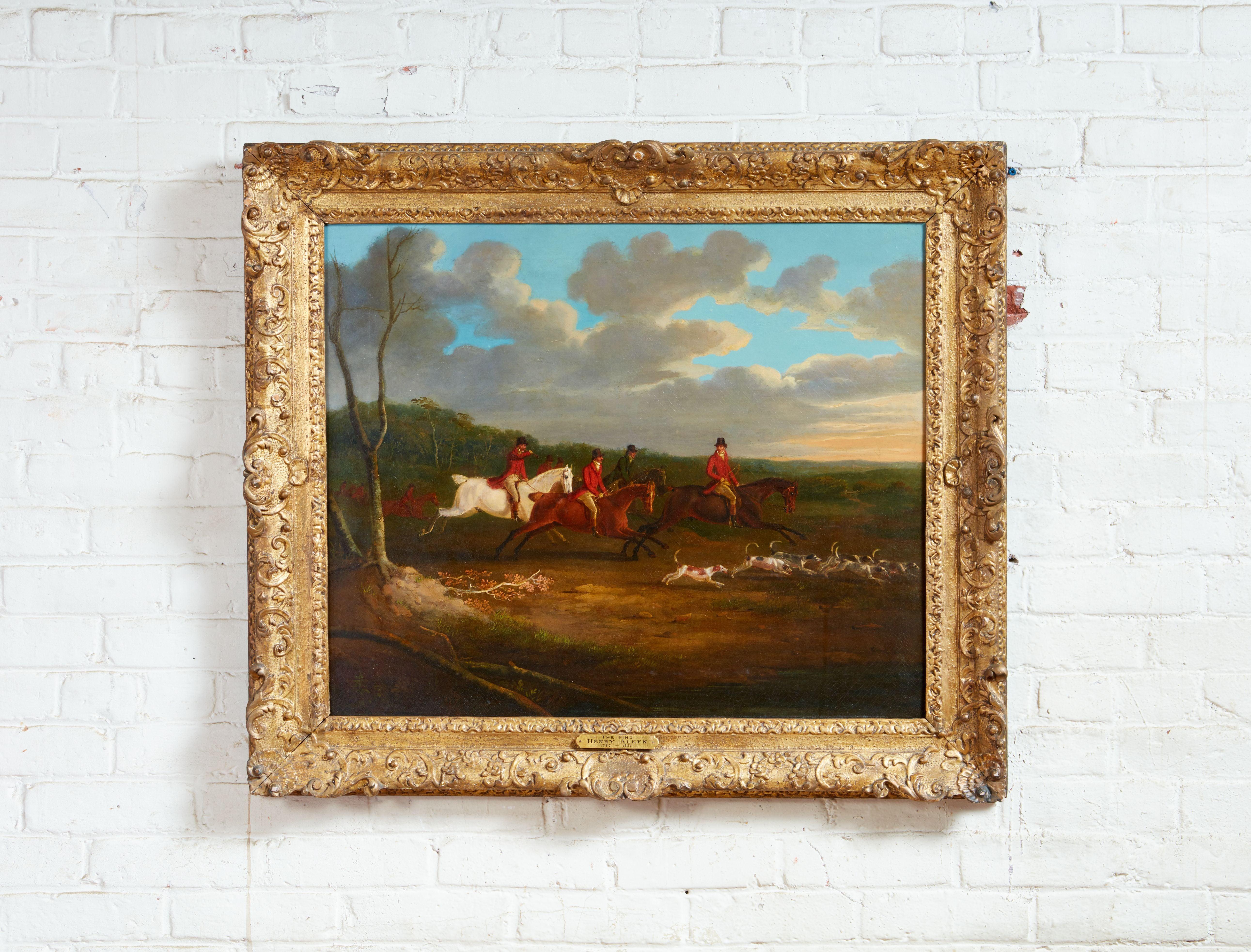 A pair of oil on canvas hunt paintings attributed to Henry Alken (1785-1851) entitled 