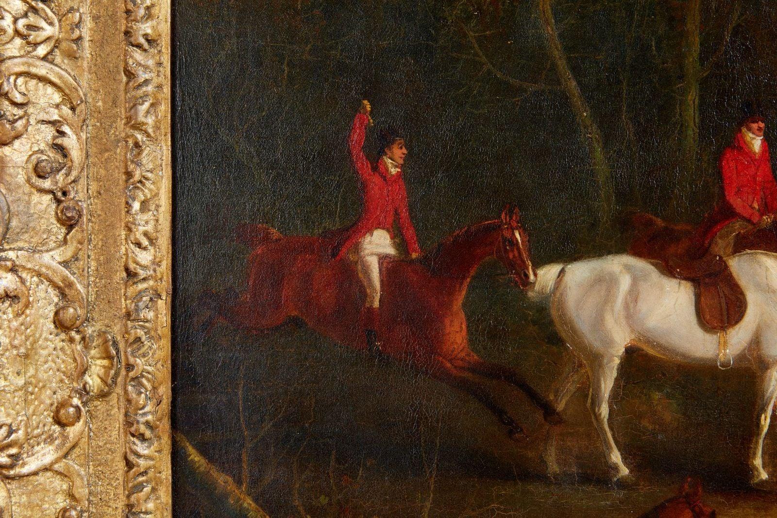 Pair of Hunt Paintings Attributed to Henry Alken For Sale 1