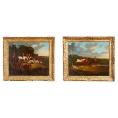 Pair of Hunt Paintings Attributed to Henry Alken