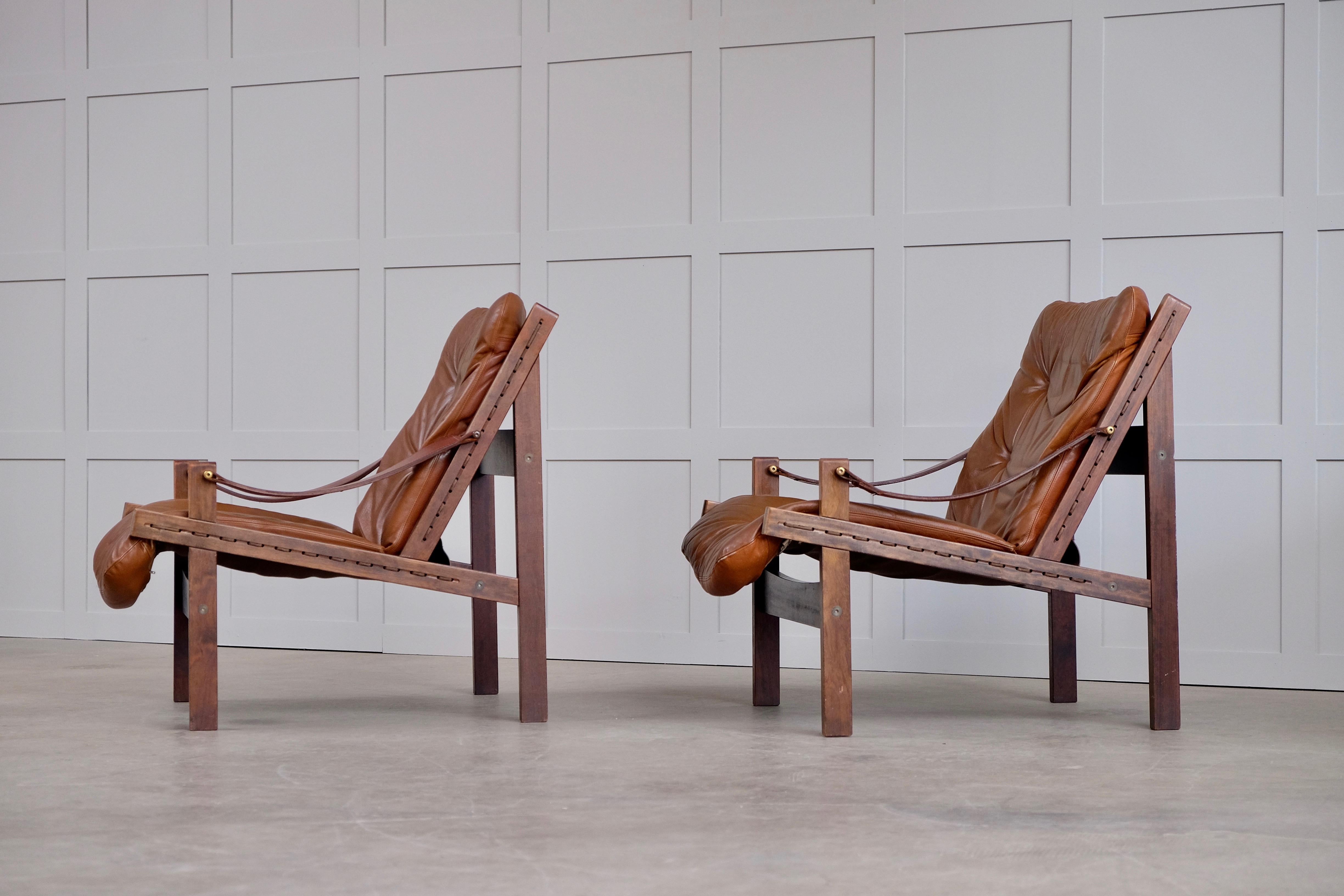 Pair of Hunter Easy Chairs by Torbjørn Afdal, 1960s 3