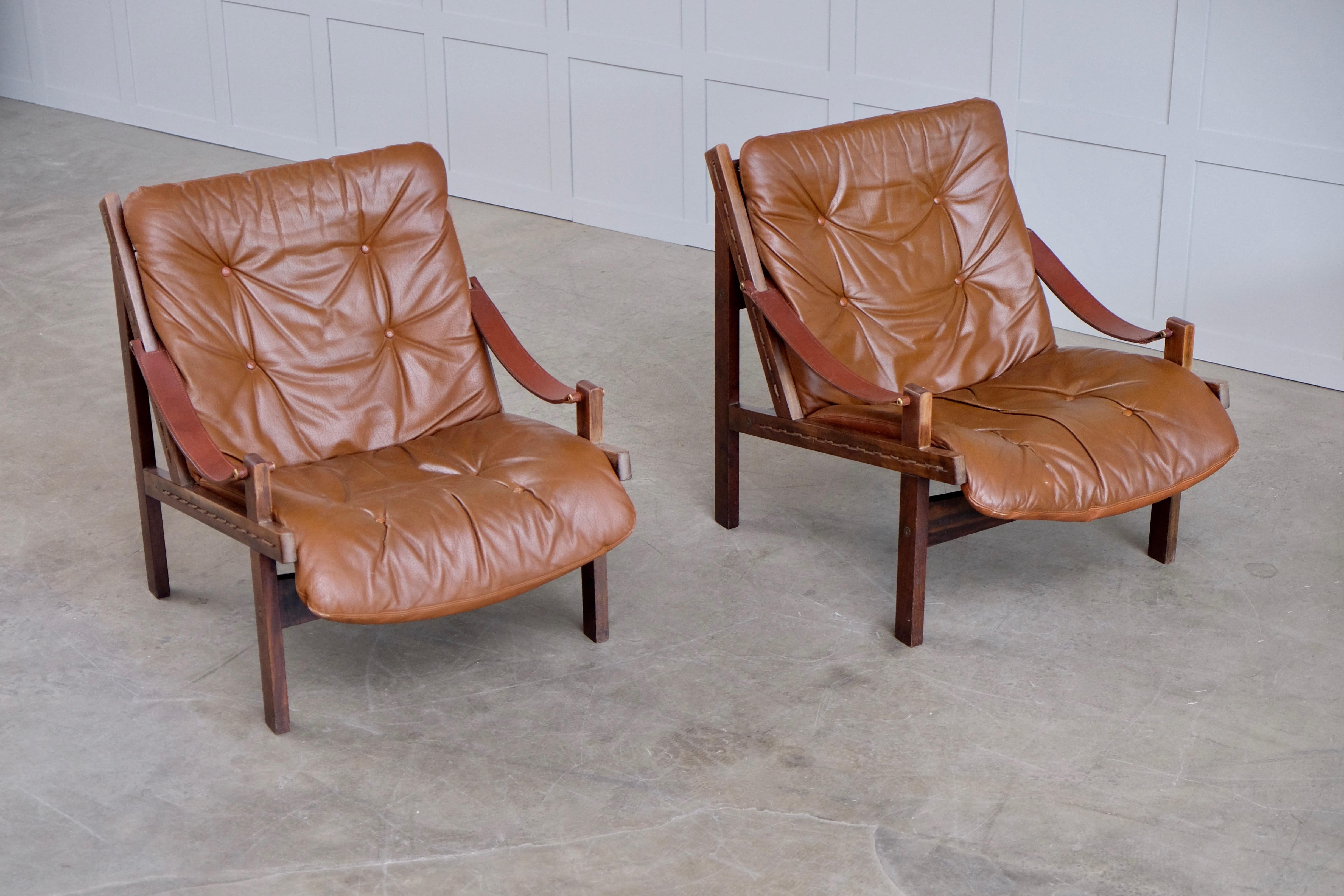 Pair of Hunter Easy Chairs by Torbjørn Afdal, 1960s 5