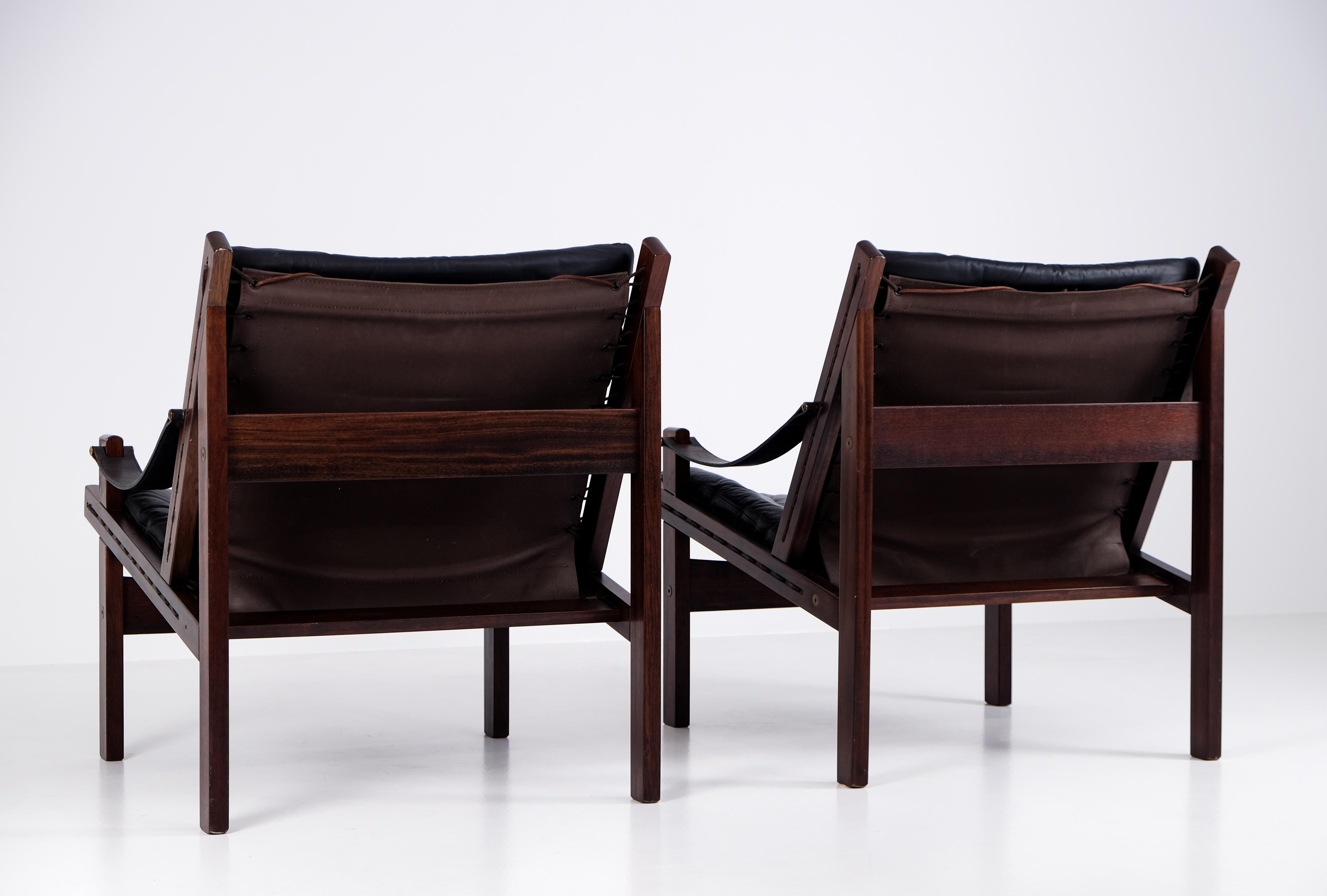 Pair of 'Hunter' Easy Chairs by Torbjørn Afdal, 1960s For Sale 2