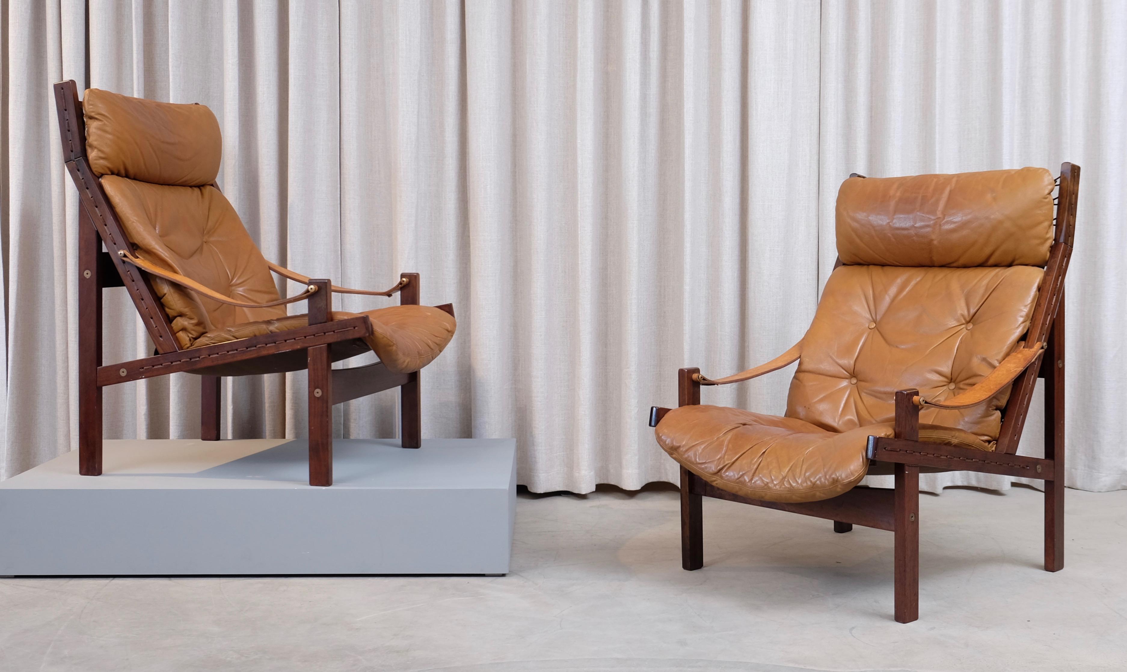 Pair of Hunter Easy Chairs by Torbjørn Afdal, 1960s 6