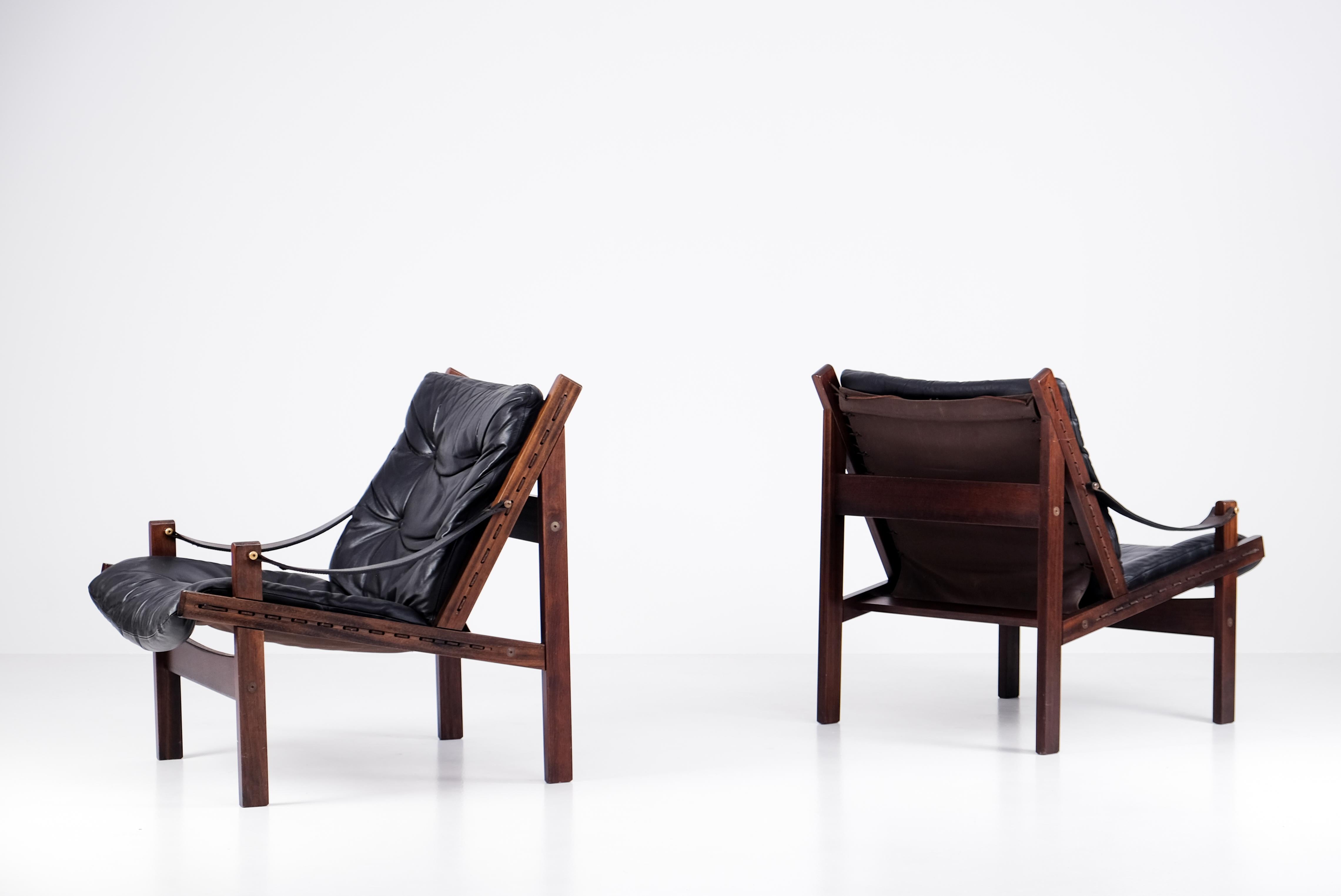 Pair of 'Hunter' Easy Chairs by Torbjørn Afdal, 1960s For Sale 3