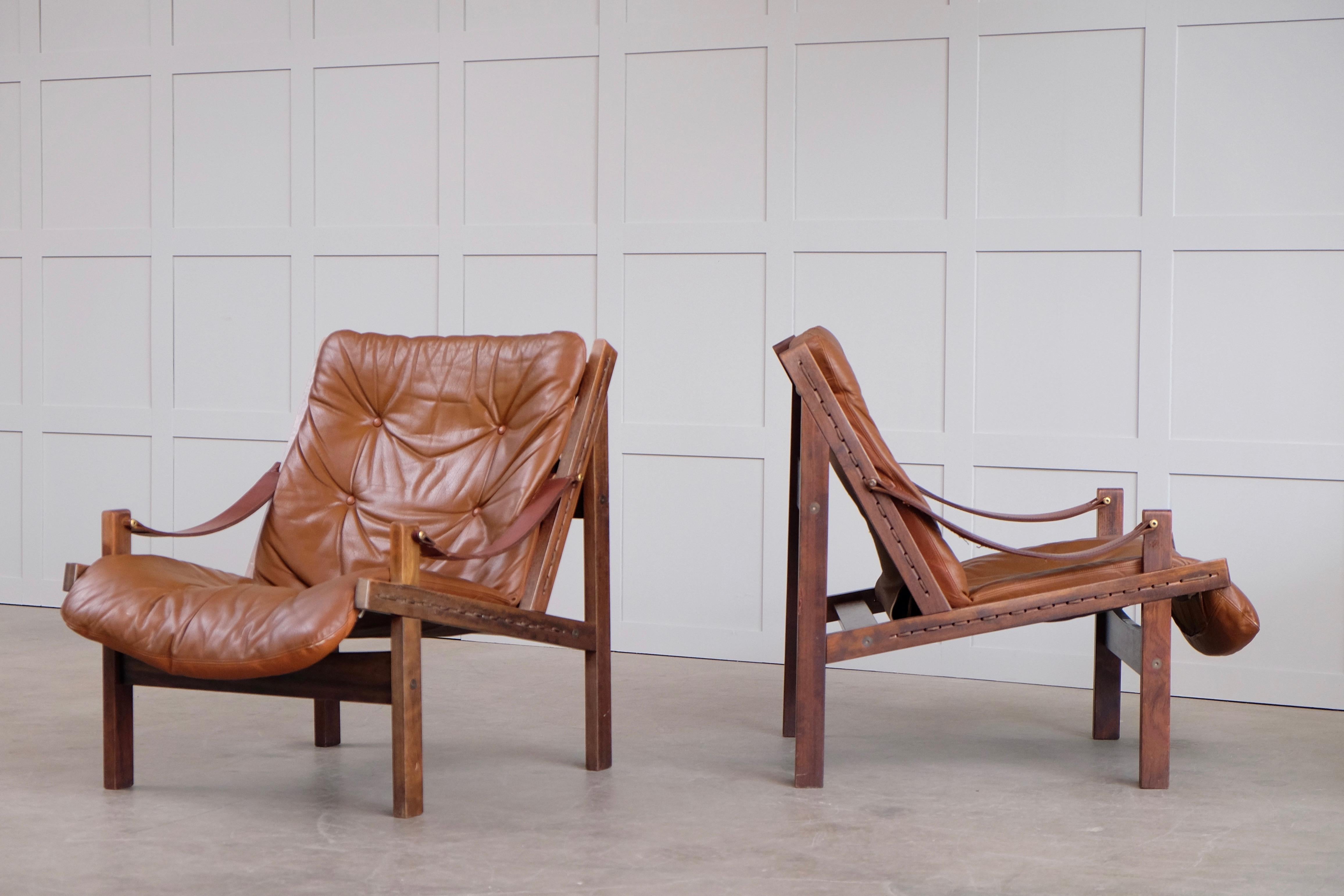 Pair of Hunter Easy Chairs by Torbjørn Afdal, 1960s 7