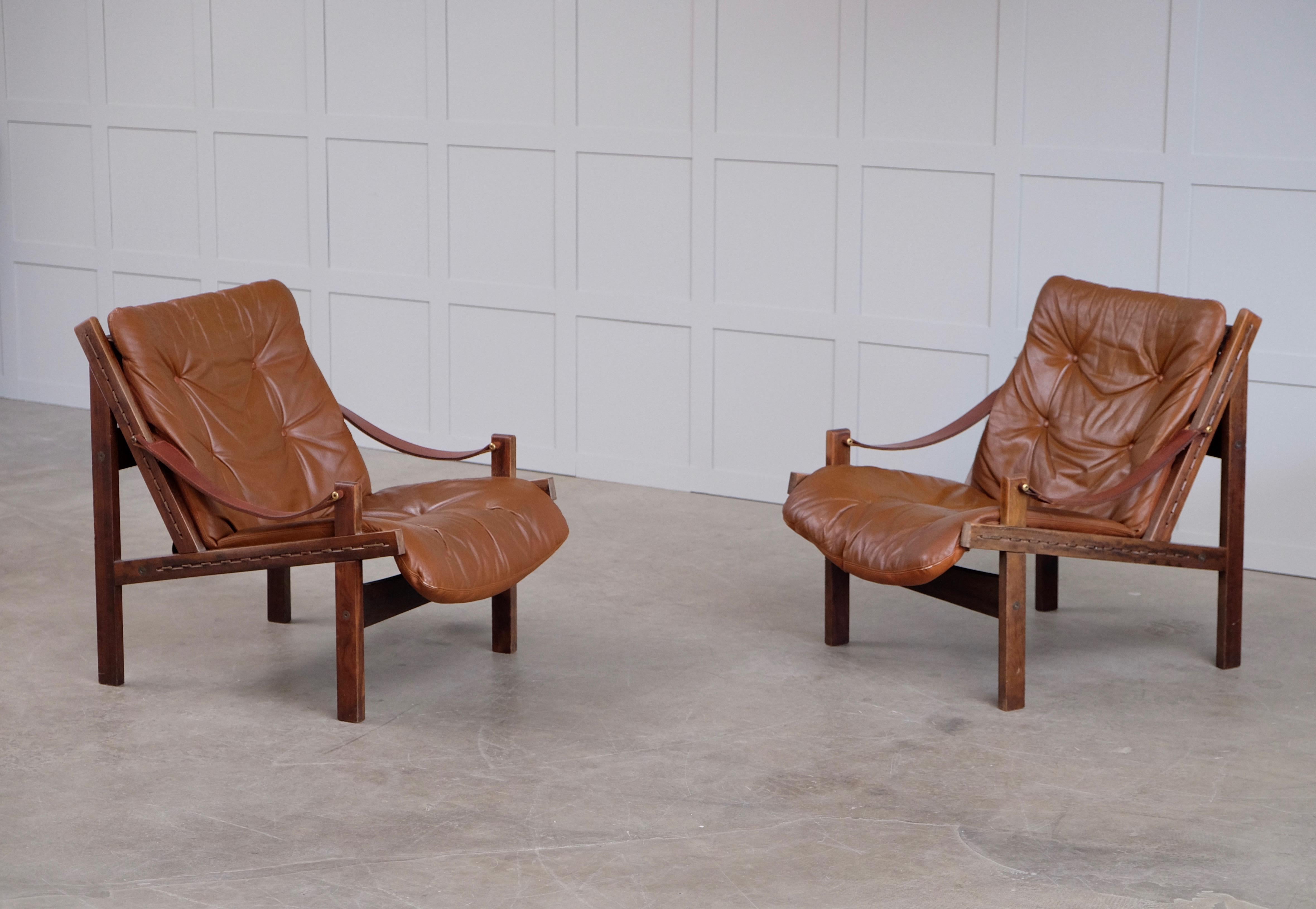 Pair of Hunter Easy Chairs by Torbjørn Afdal, 1960s 9